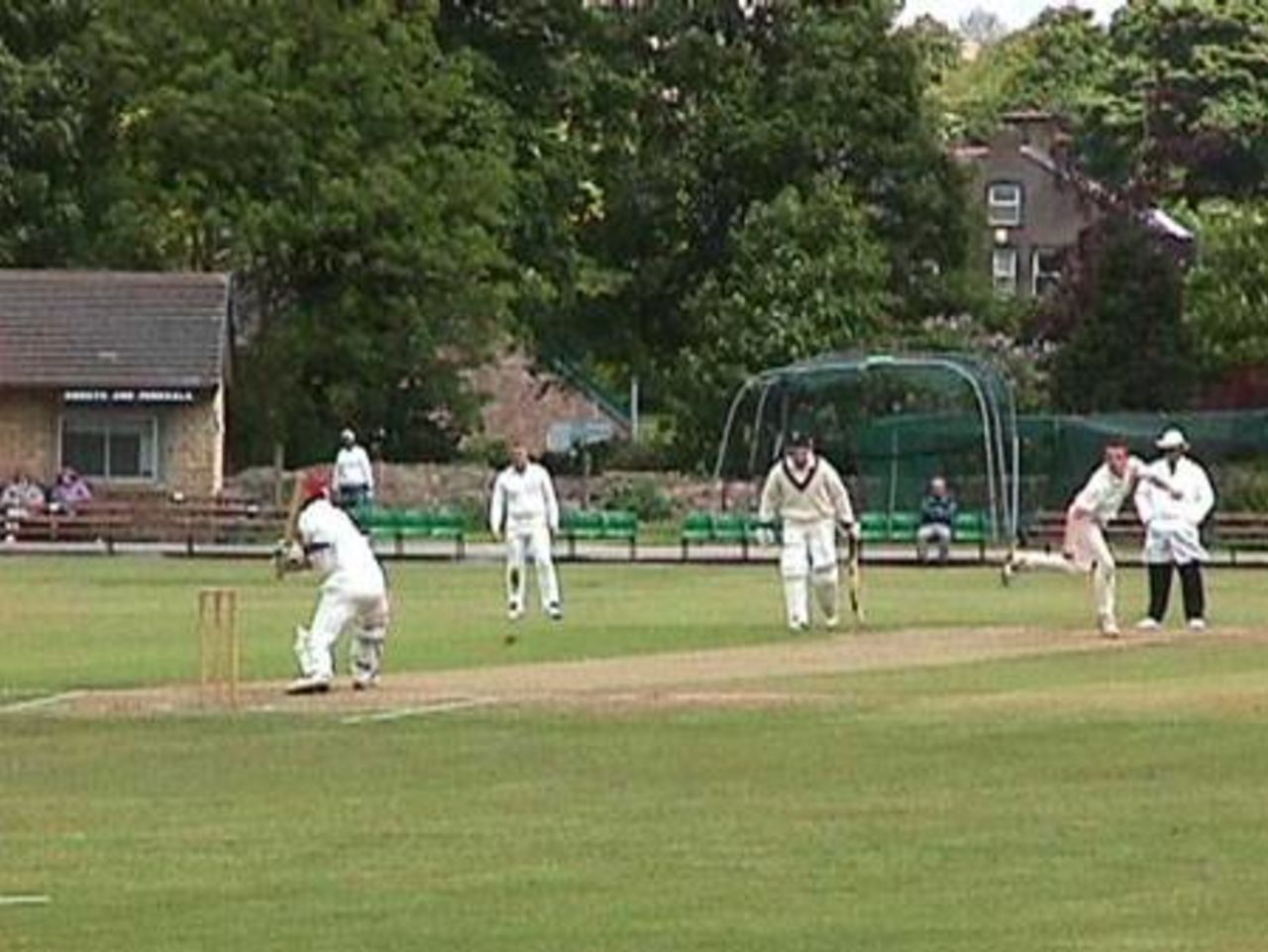 Whitehead clubs Moulding through mid on for another boundary