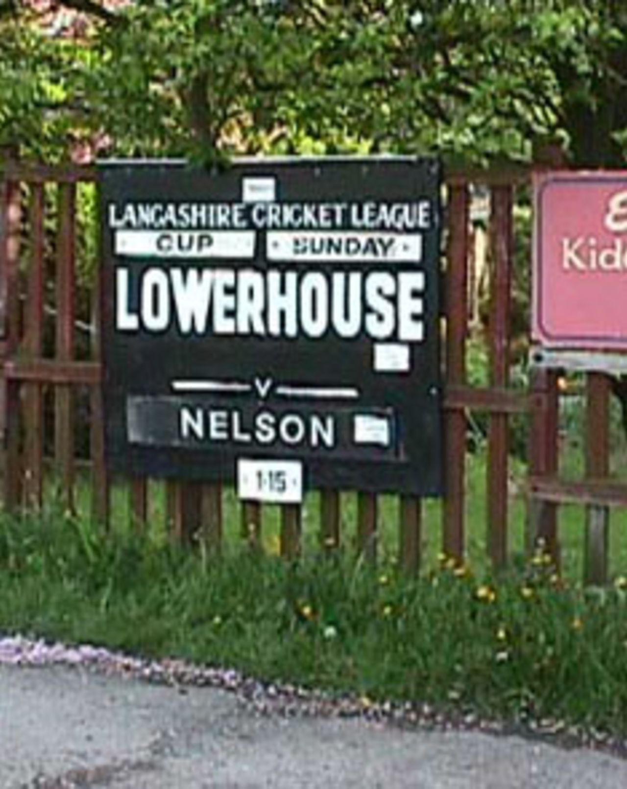 The famous board that advertises Lowerhouses next home match - but for how long?