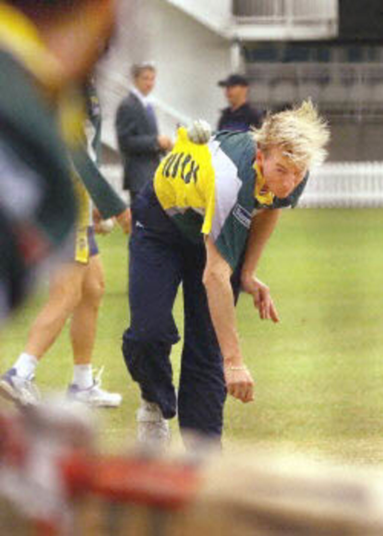 05 June 2001: The touring Australians have a net session ahead of their one-day clash against Middlesex at Lords in London.
