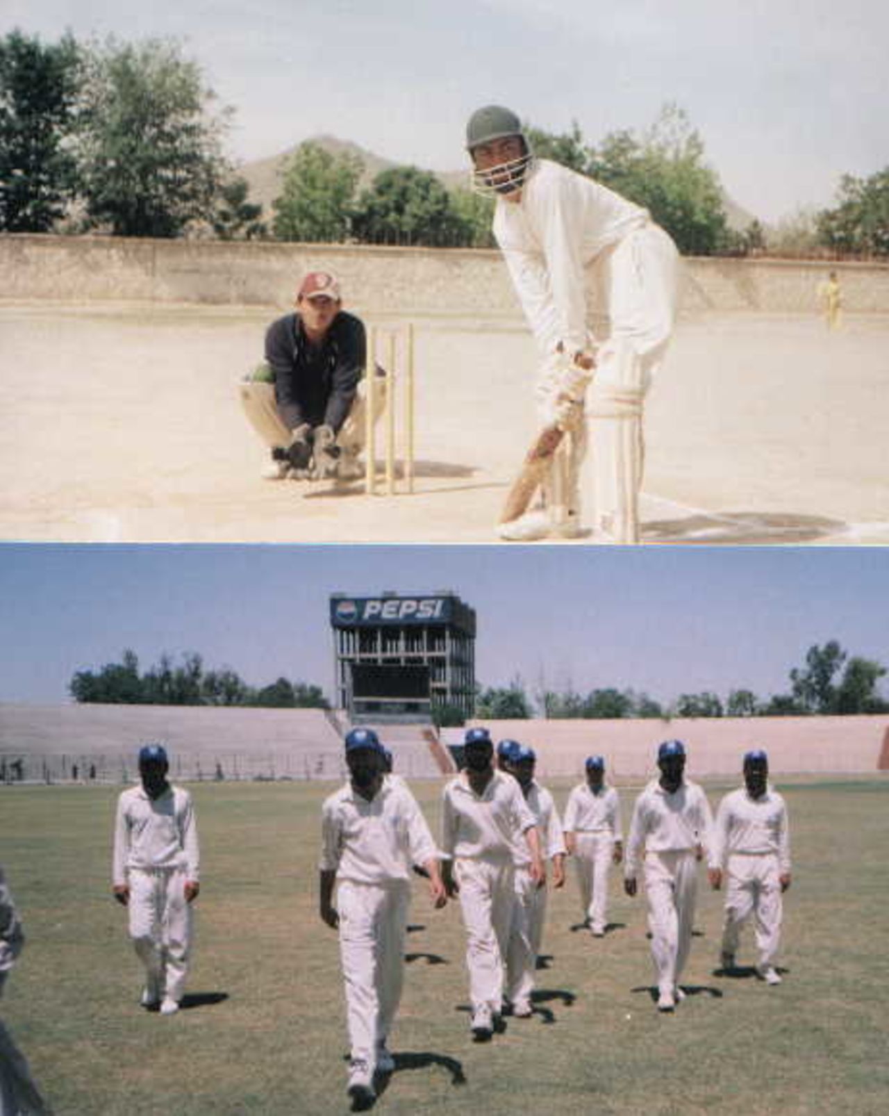 Afghan team practicing during their tour of Pakistan
