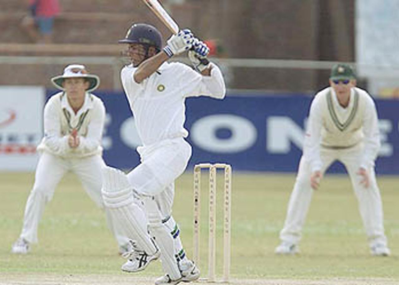10 June 2001: India in Zimbabwe, 2001, 1st Test, Zimbabwe v India, Queens Sports Club, Bulawayo, 7-11 June 2001(Day 4).