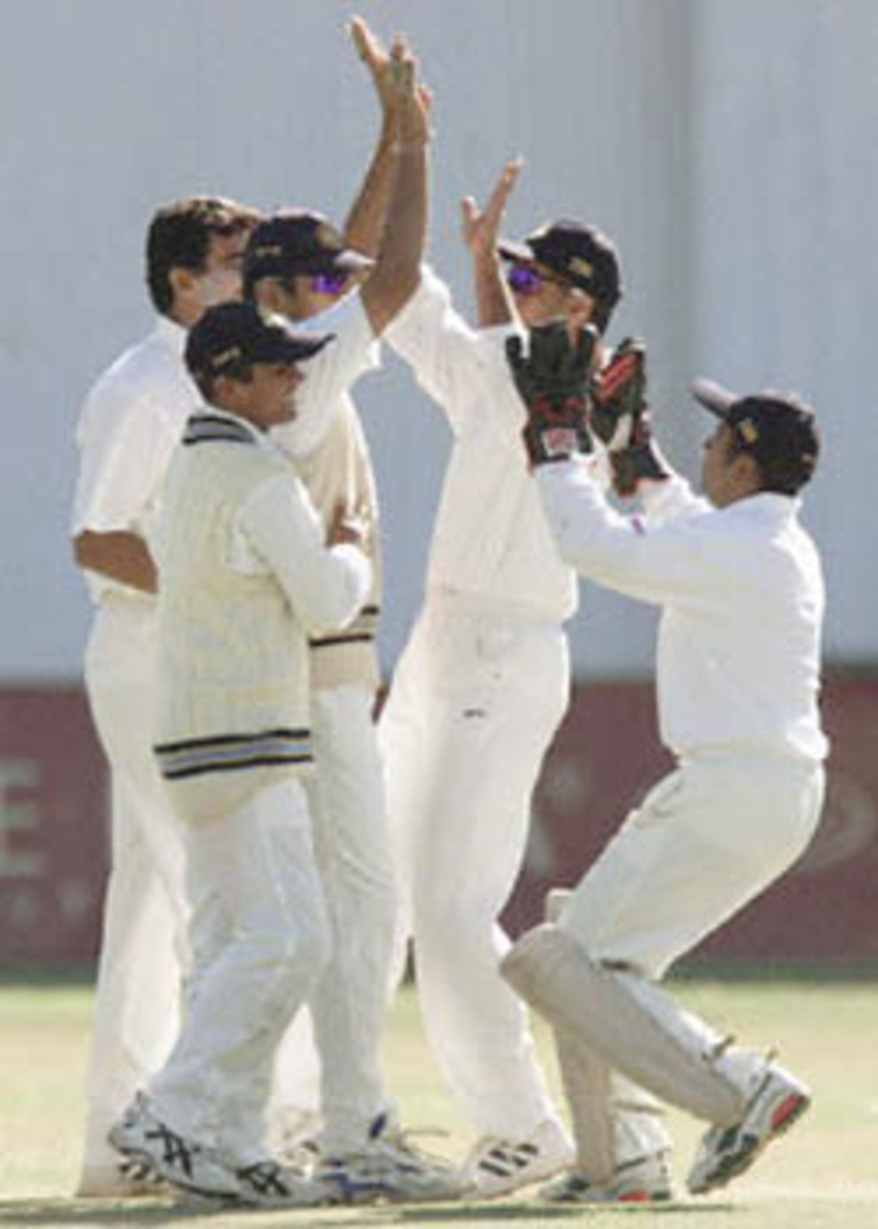 10 June 2001: India in Zimbabwe, 2001, 1st Test, Zimbabwe v India, Queens Sports Club, Bulawayo, 7-11 June 2001(Day 4).