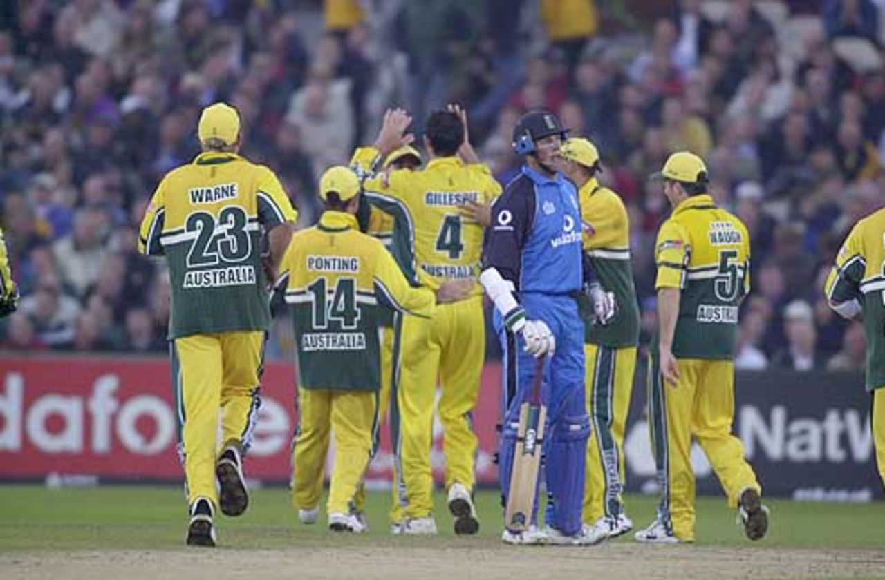 Australia v England , 5th match , Nat West One Day International series, 14 June 2001, Old Trafford
