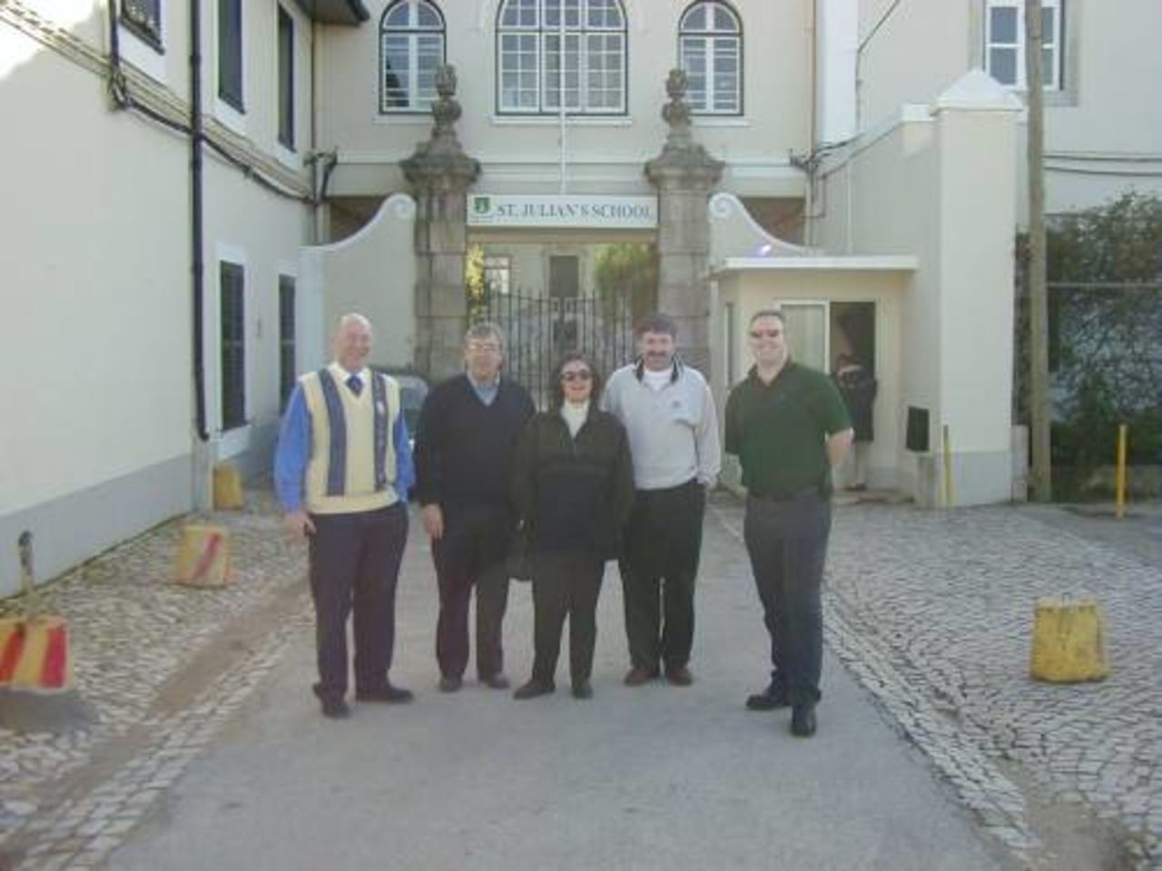 Richard O'Sullivan (far right) during a reconnaissance visit to Portugal