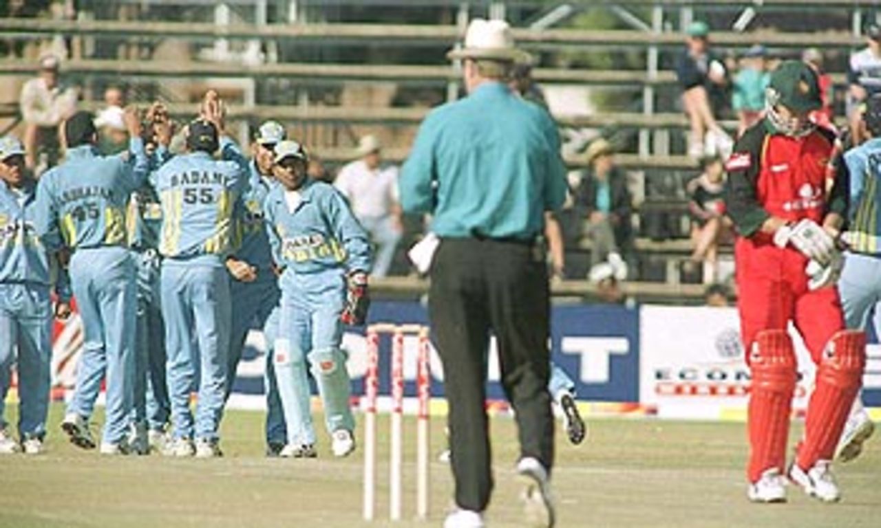 24 June 2001: Coca-Cola Cup (Zimbabwe) 2001, 2nd Match, Zimbabwe v India, Harare Sports Club.