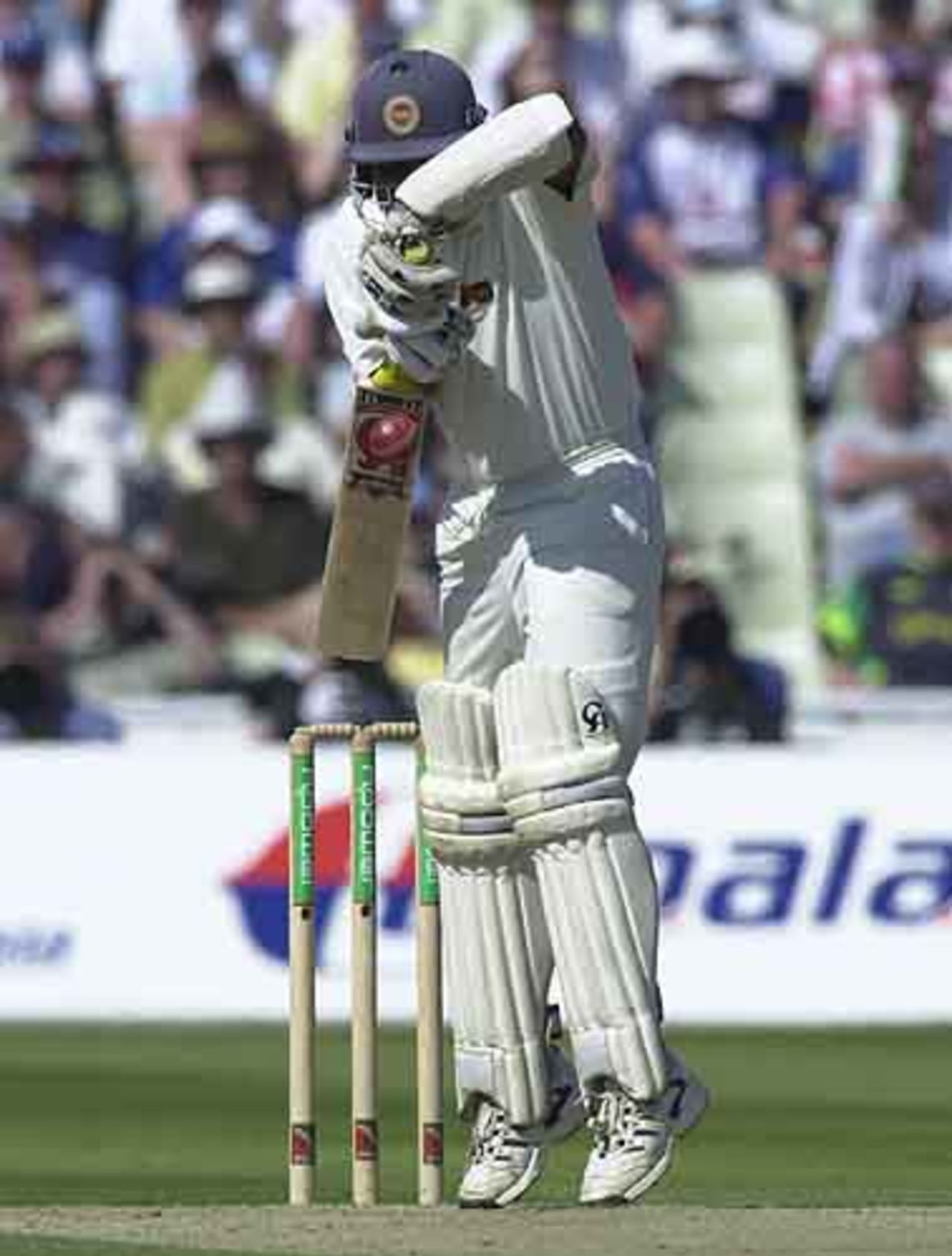 Jayawardene right behind the line in the Sri Lankan second innings, England v Sri Lanka, second npower Test, Edgbaston 2002