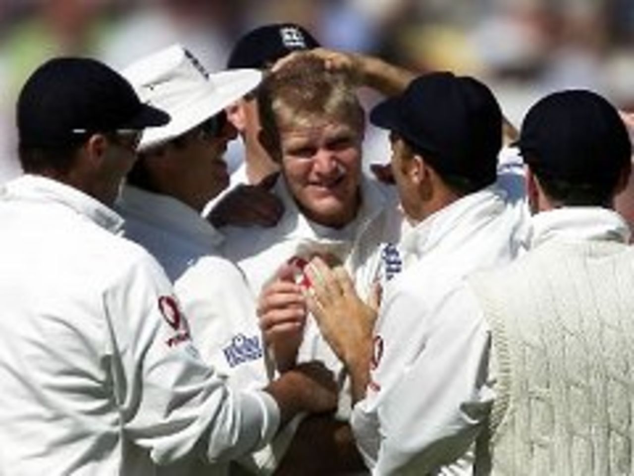 Hoggard is congratulated after dismissing Atapattu, England v Sri Lanka, second Test, Edgbaston 2002