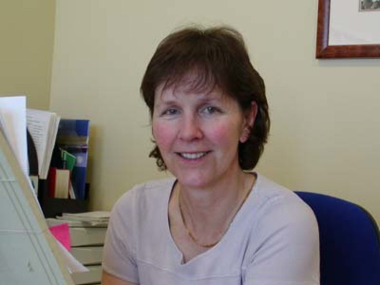 Alison Wilcox, friendly office secretary settles into her new office at The Rose Bowl