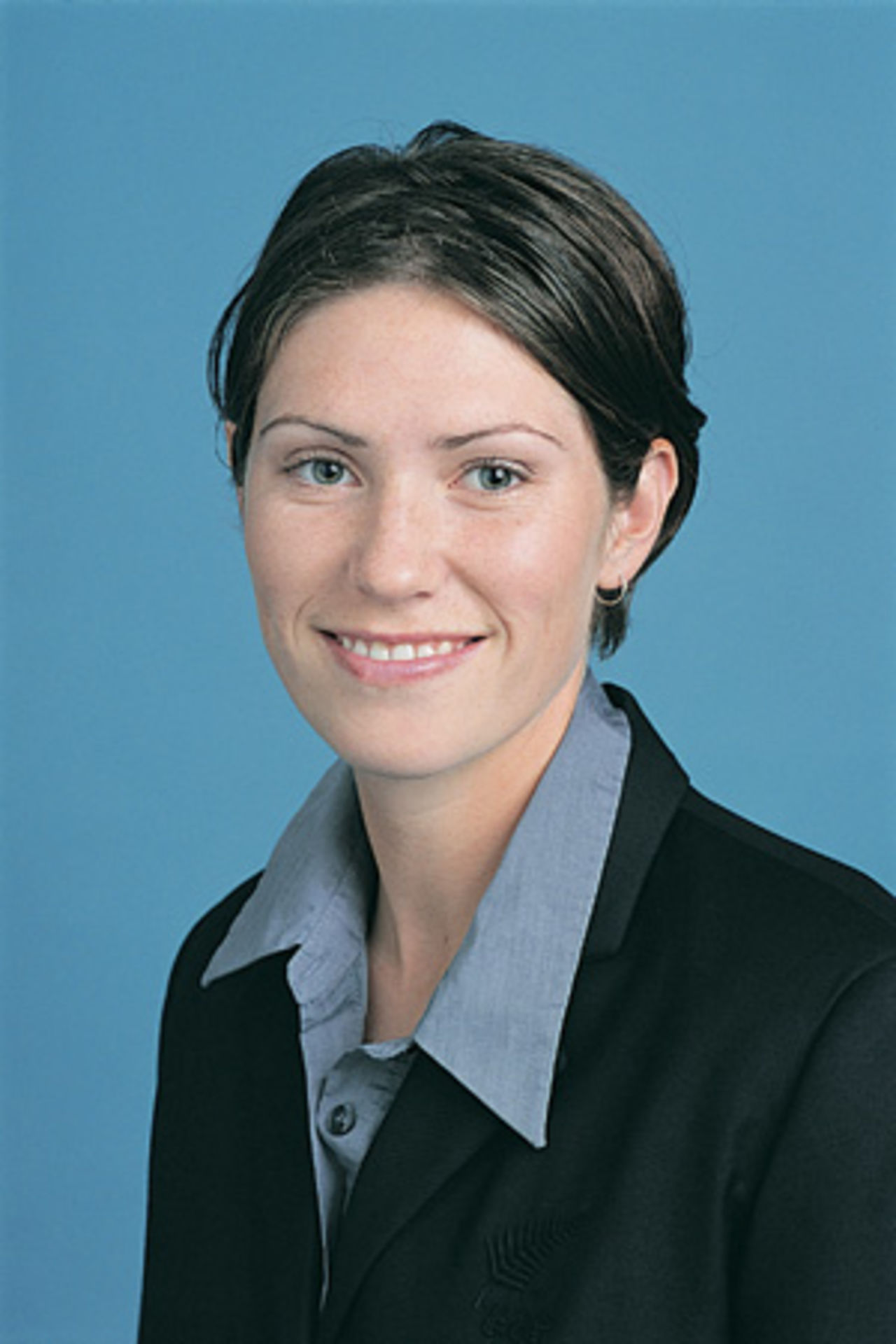 Portrait of Anna Corbin - New Zealand women's player in the 2002 season.