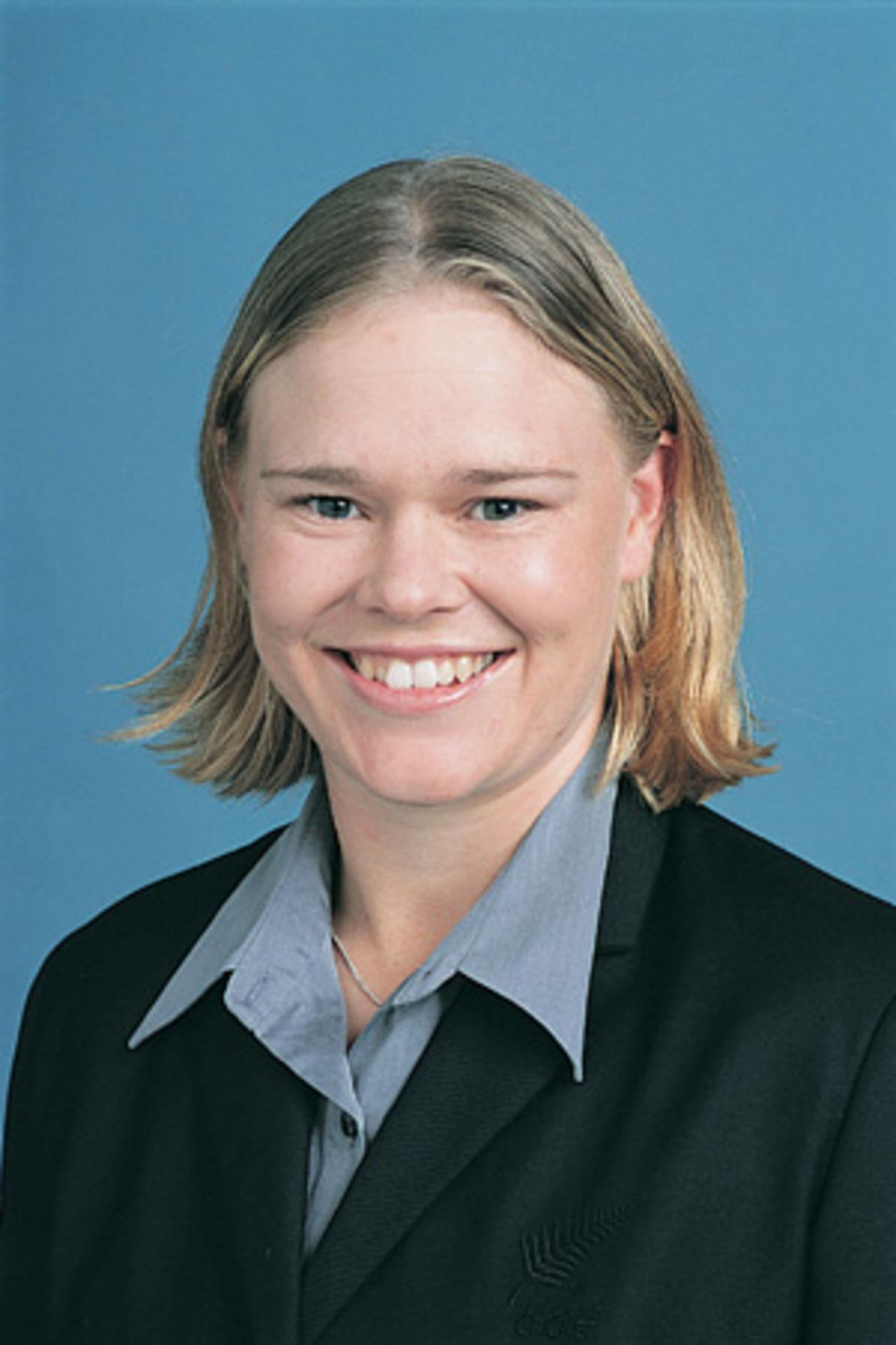 Portrait of Kate Pulford - New Zealand women's player in the 2002 season.