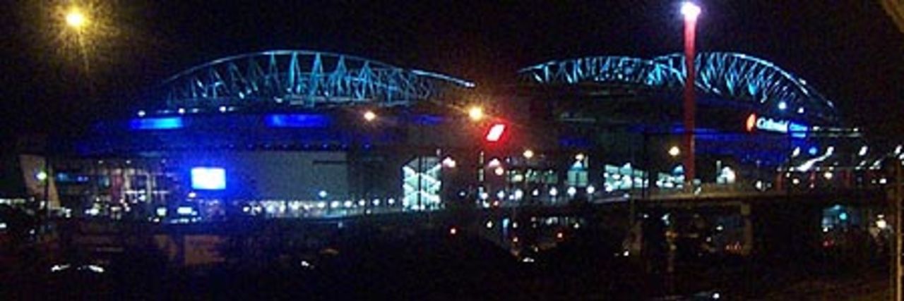 Docklands (Colonial) Stadium pictured at night