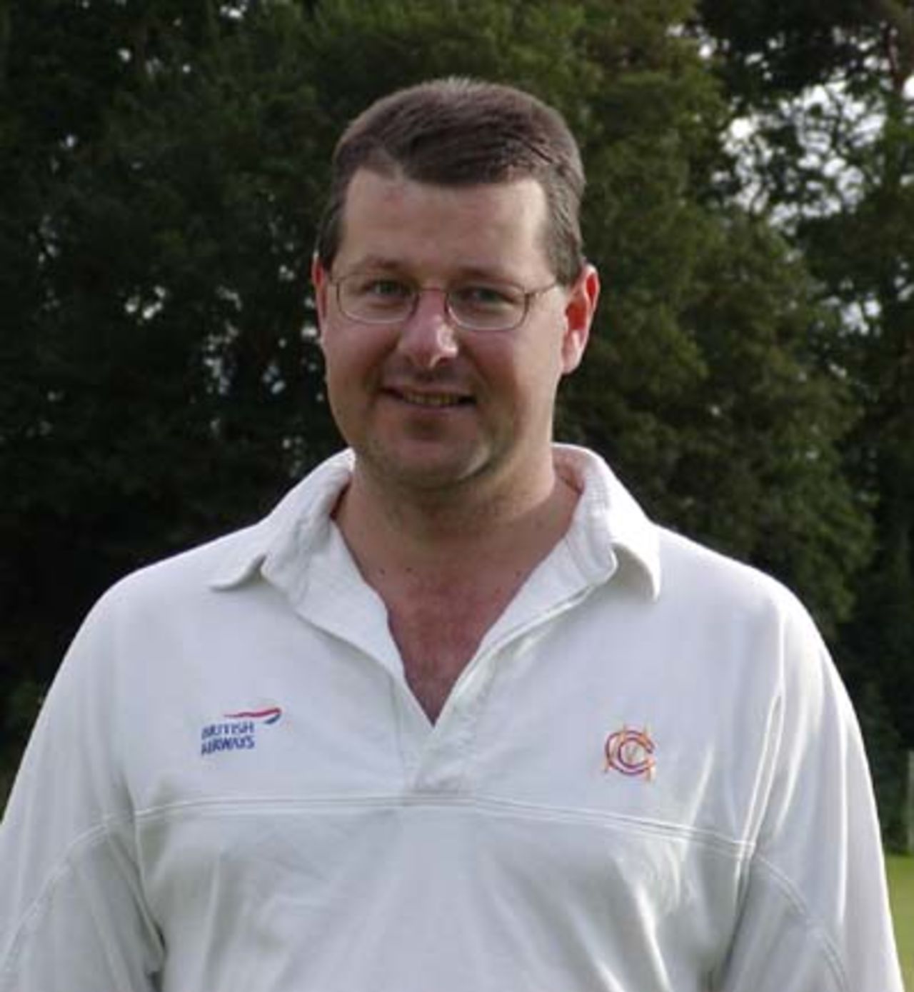 Charles Foward after his 200* for Old Tauntonians and Romsey CC against Sparsholt on 22nd June