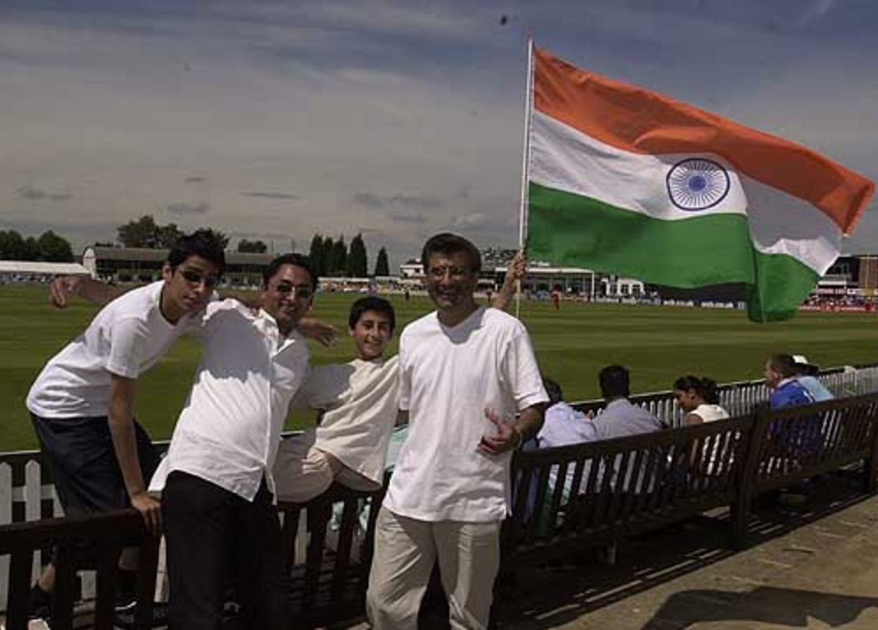 Grace Road graced by the presence of Indian supporters, Leicestershire v Indians 26th June 2002