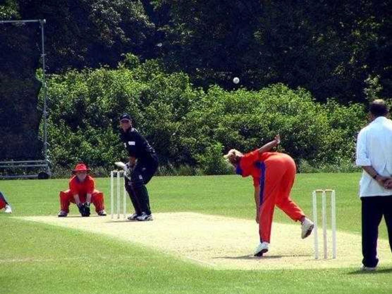 Rebecca Rolls batting for New Zealand against Netherlands, 25 June 2002