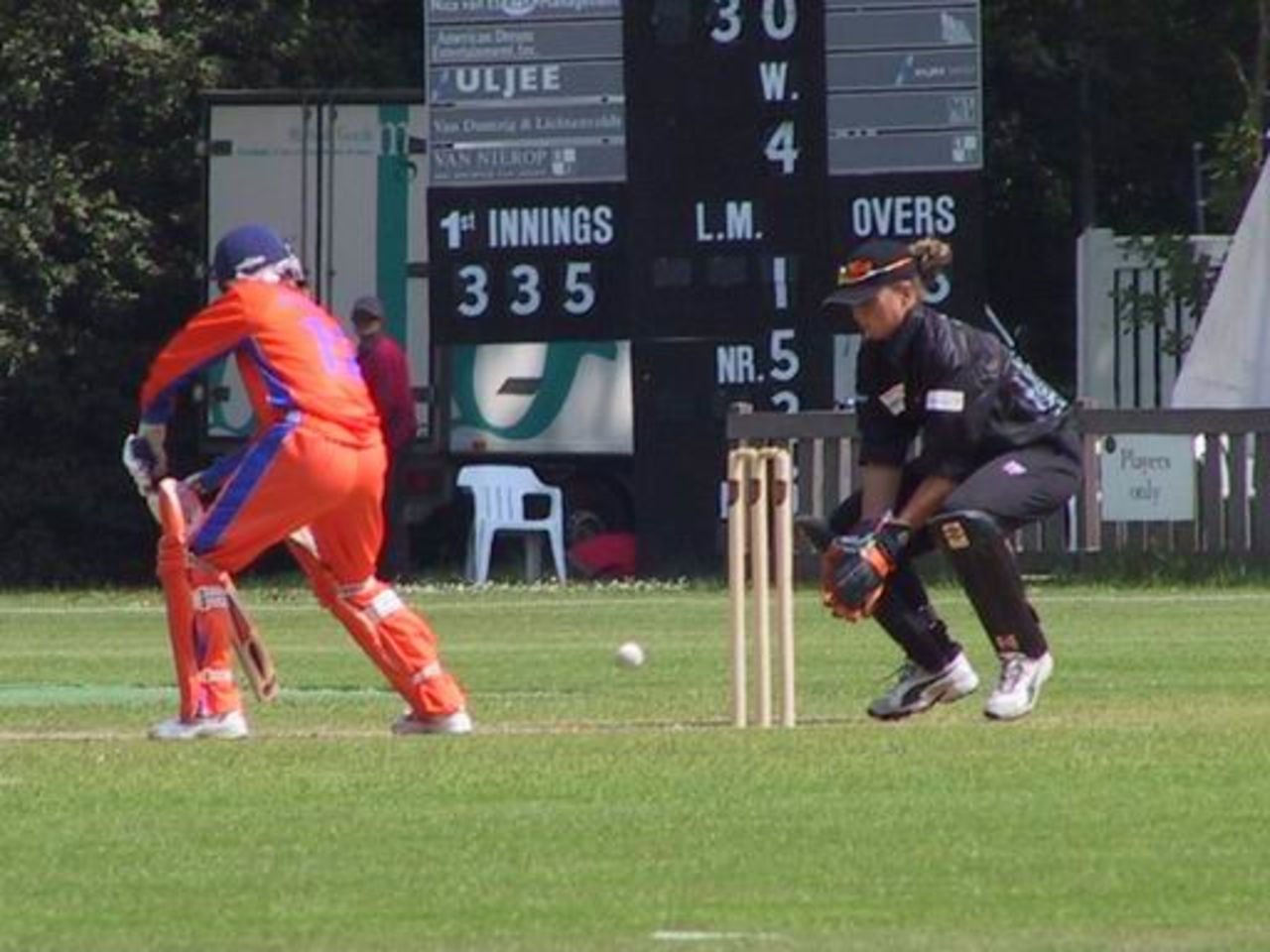 Rolls at the wicket, Rambaldo batting, 26 June 2002