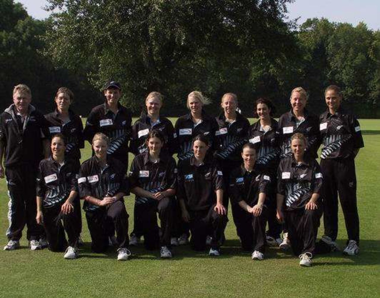 New Zealand team for the Women's ODI against Netherlands, 26 June 2002