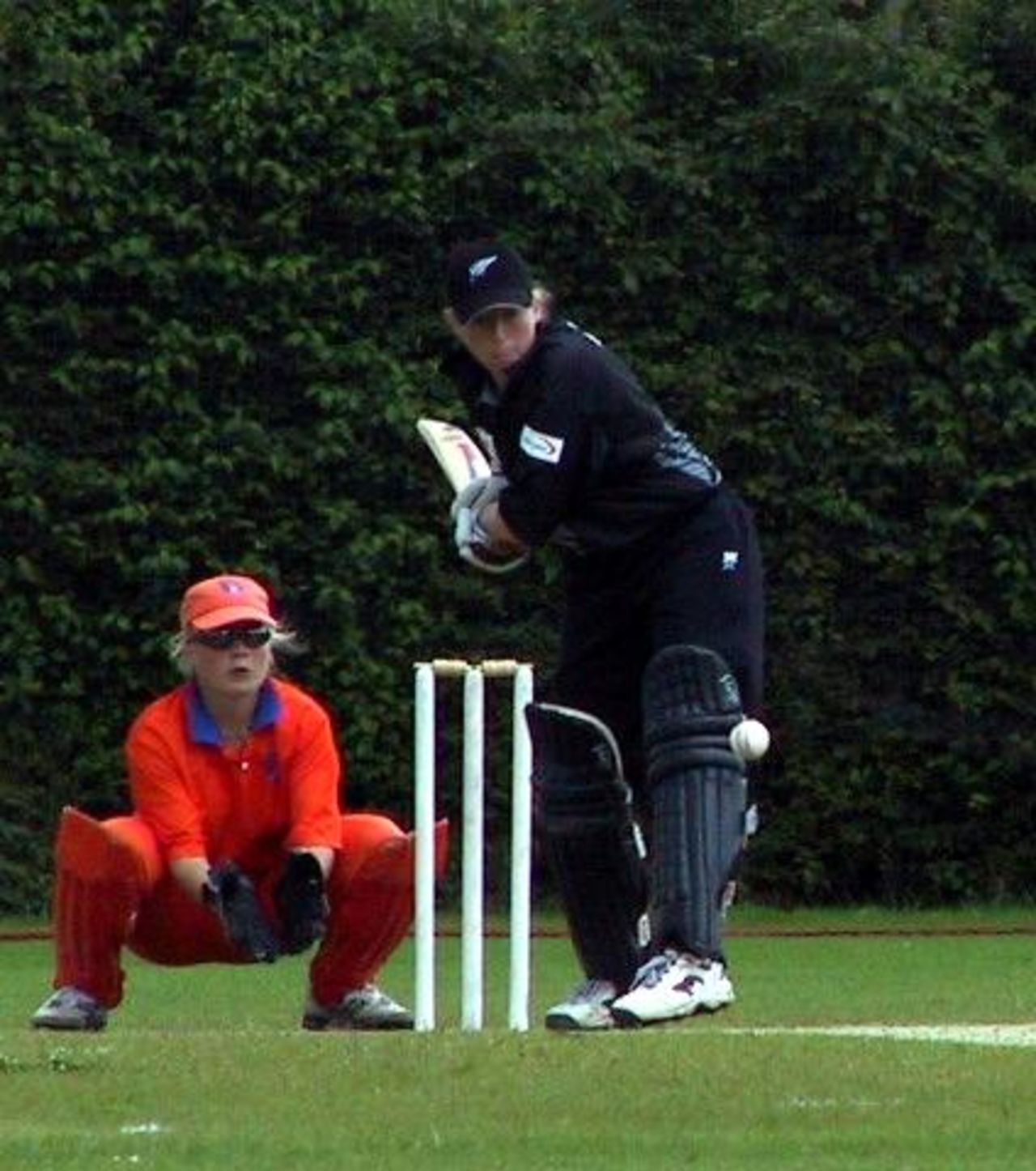 Haidee Tiffen batting, Netherlands Women v New Zealand Women, 28 June 2002