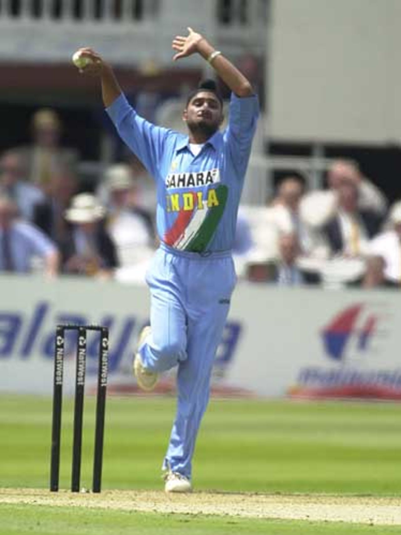 Harbhajan Singh seems to float up to the wicket, England v India, NatWest Series, Lord's, Sat 29 Jun