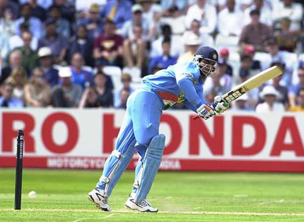 Ganguly takes a flick at a leg side delivery, England v India, NatWest Series, Lord's, Sat 29 Jun