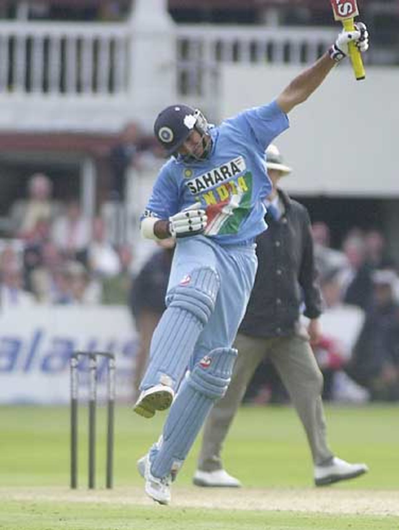 Yuvraj Singh leaps in delight as India win, England v India, NatWest Series, Lord's, Sat 29 Jun