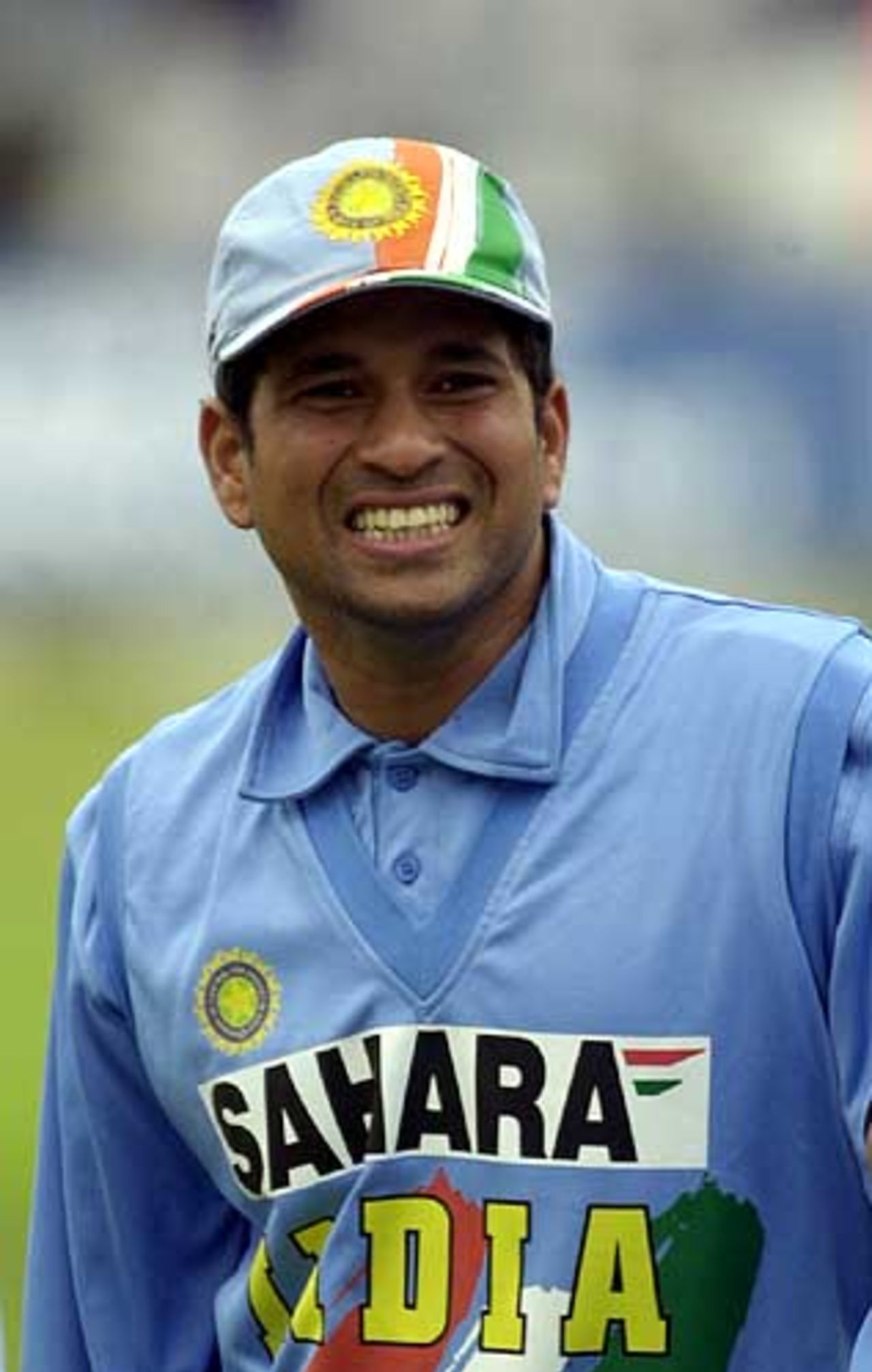 Plenty to smile about for Sachin Tendulkar at the Oval, India v Sri Lanka, The Oval June 2002
