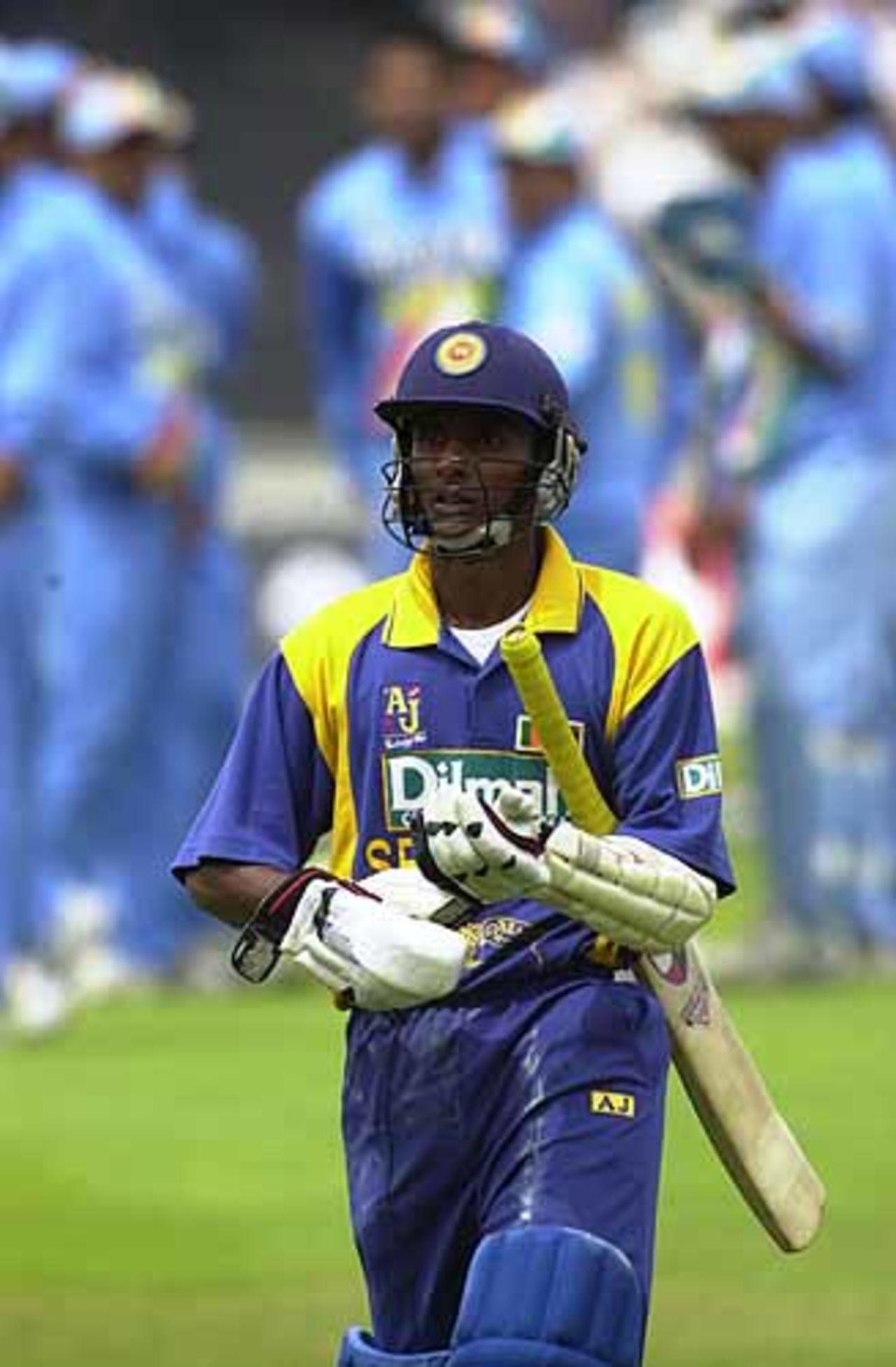 Chandana looks shell-shocked after his dismissal for 18, India v Sri Lanka, NatWest Series, The Oval, 30 Jun 2002