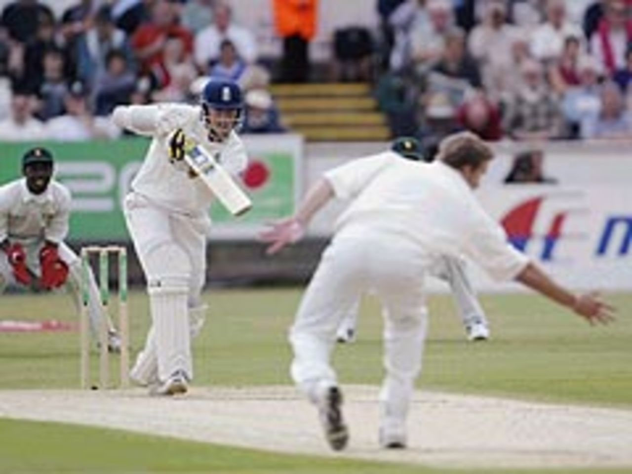 Marcus Trescothick drives during his innings of 43 at Durham