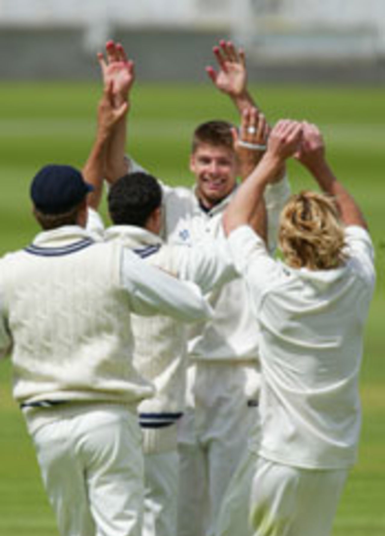 Middlesex's Simon Cook celebrates wicket v Essex