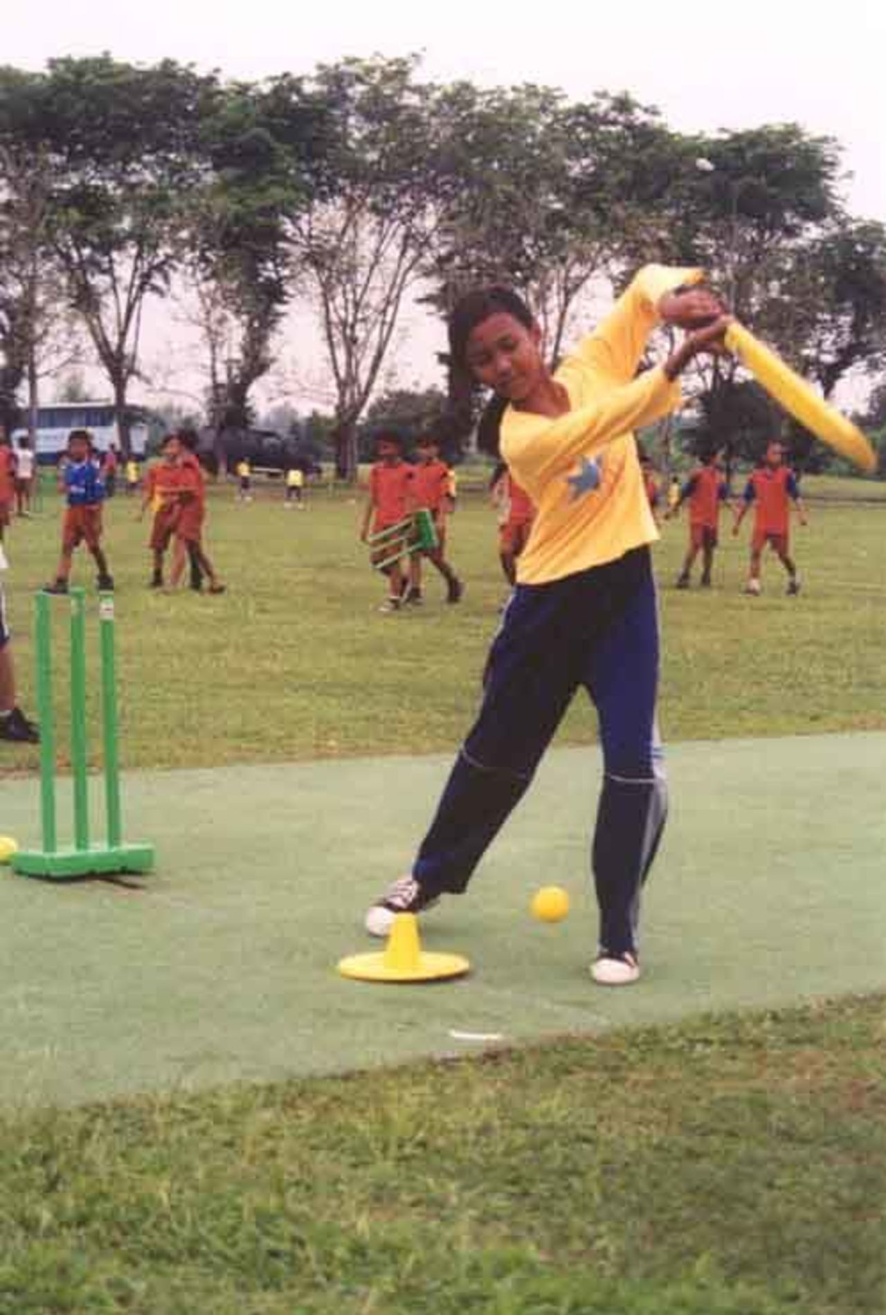 Girl batting