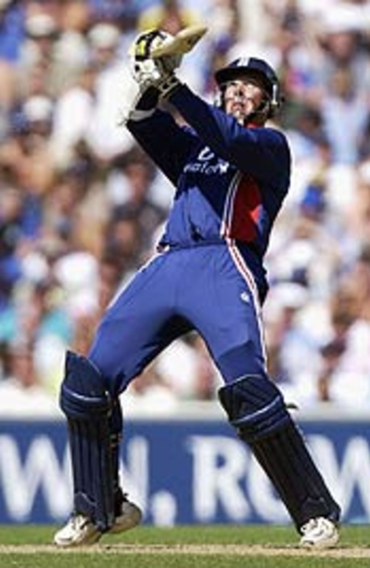 Marcus Trecothick lofts over slips for six, England v Pakistan, June 20, 2003