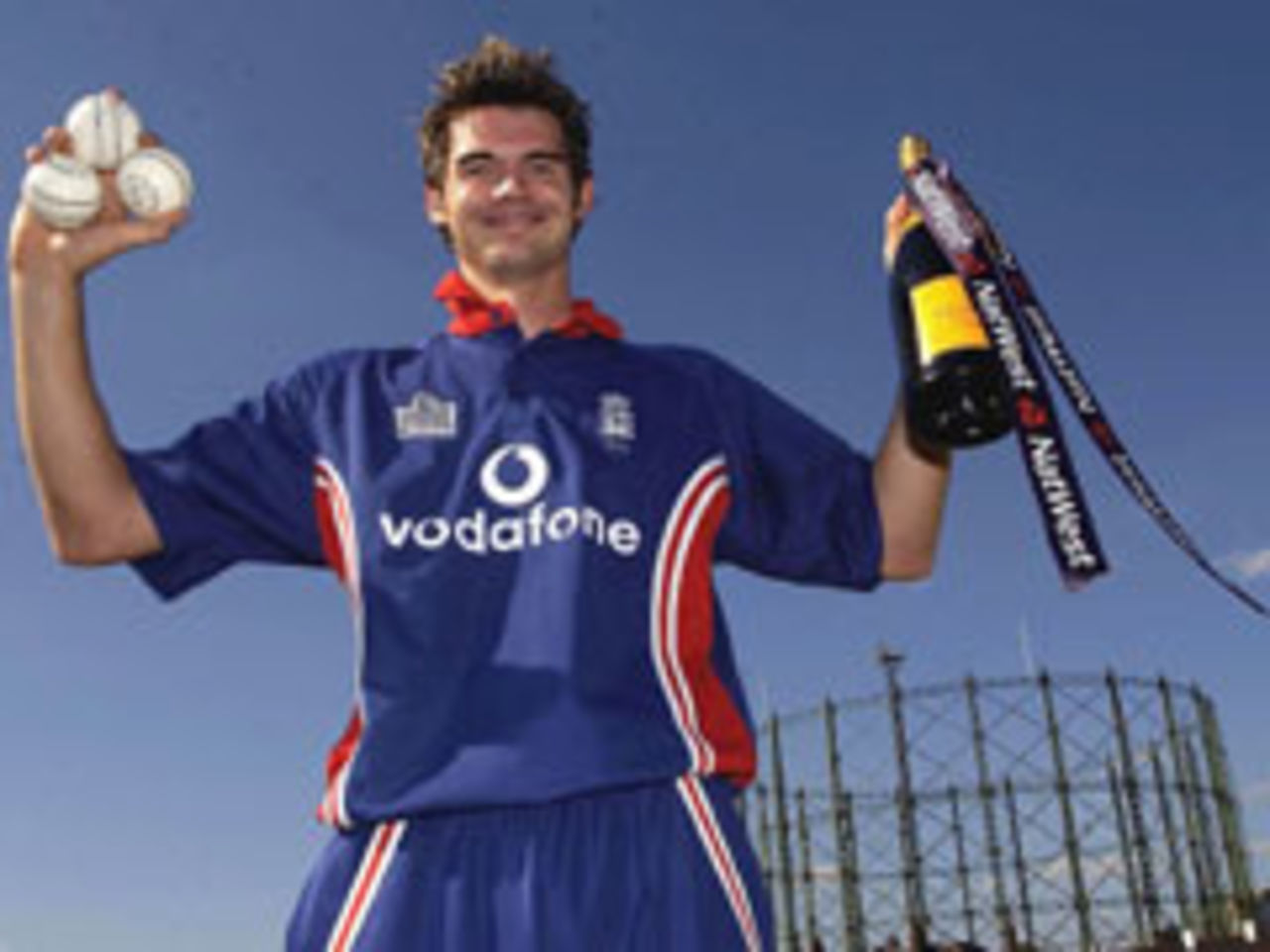 Boy Wonder: James Anderson after his hat-trick for England in the second NatWest Challenge match at The Oval