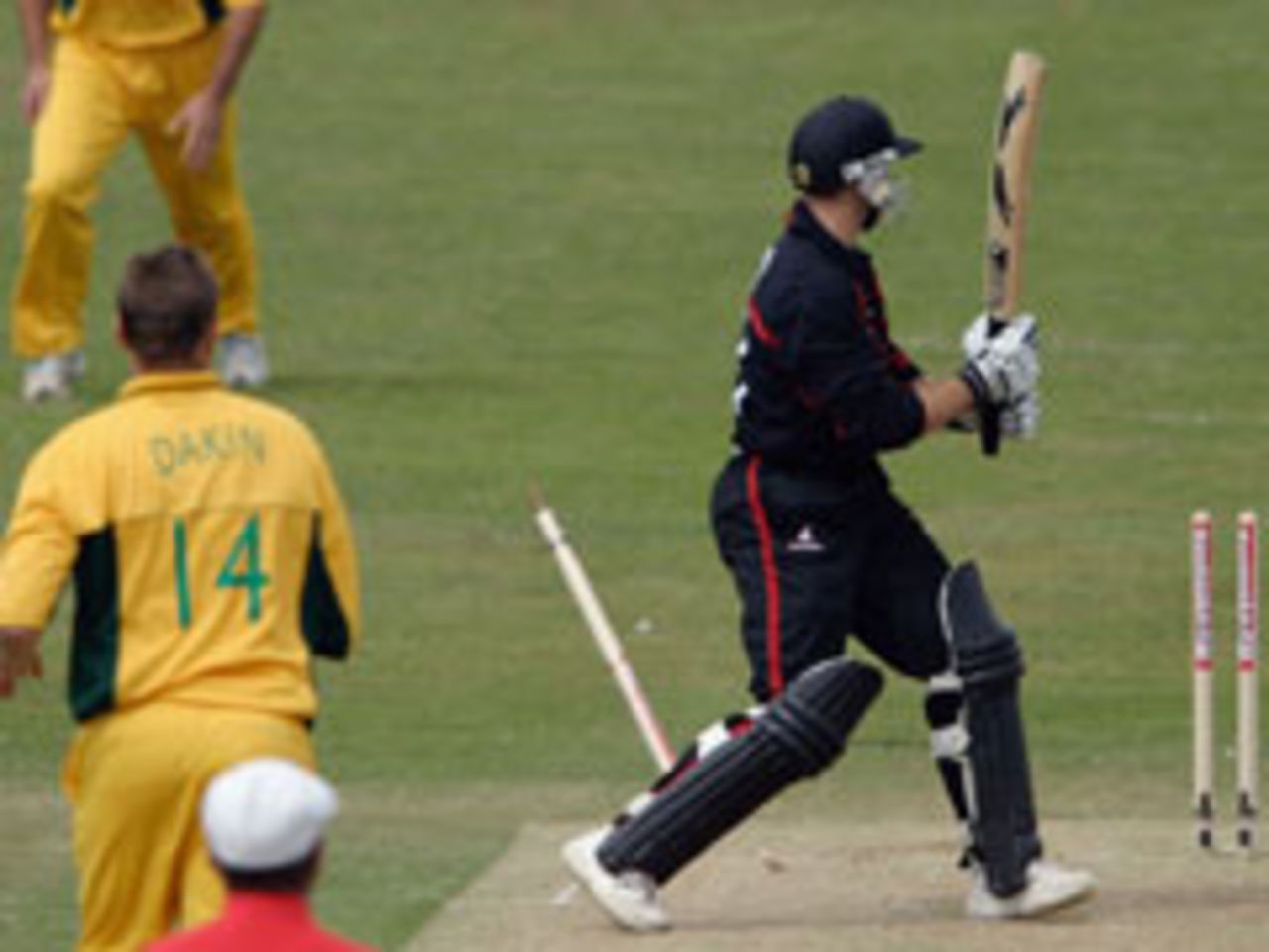 Matt Prior is bowled by Jon Dakin, but Sussex had the last laugh in their Twenty20 Cup match against Essex