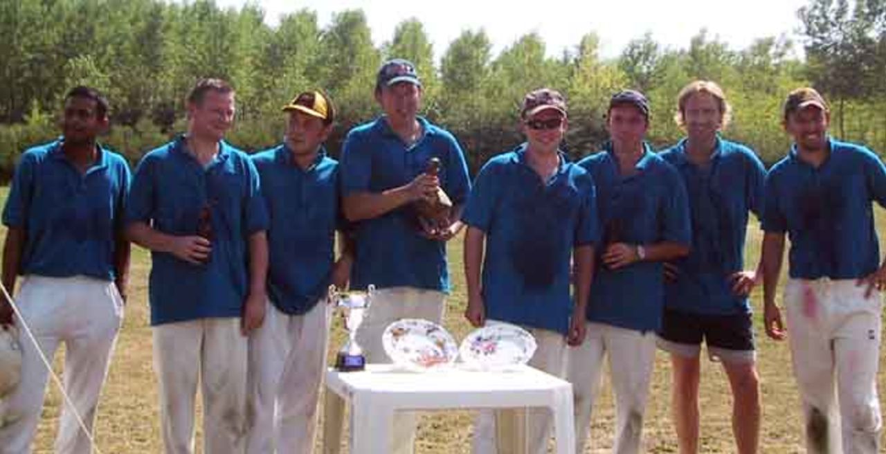 Munich CC celebrate victory winning the Lodi Golden Duck