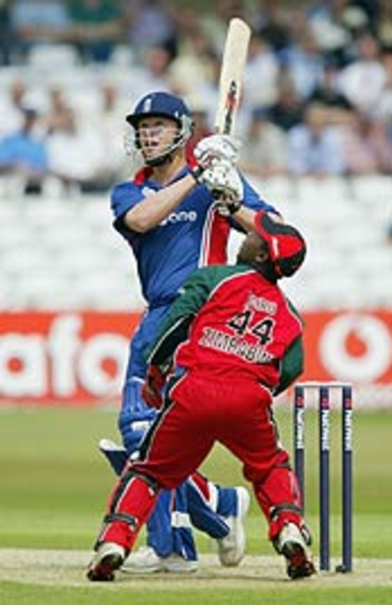 Andrew Flintoff hits out on his way to 53, England v Zimbabwe, June 26, 2003