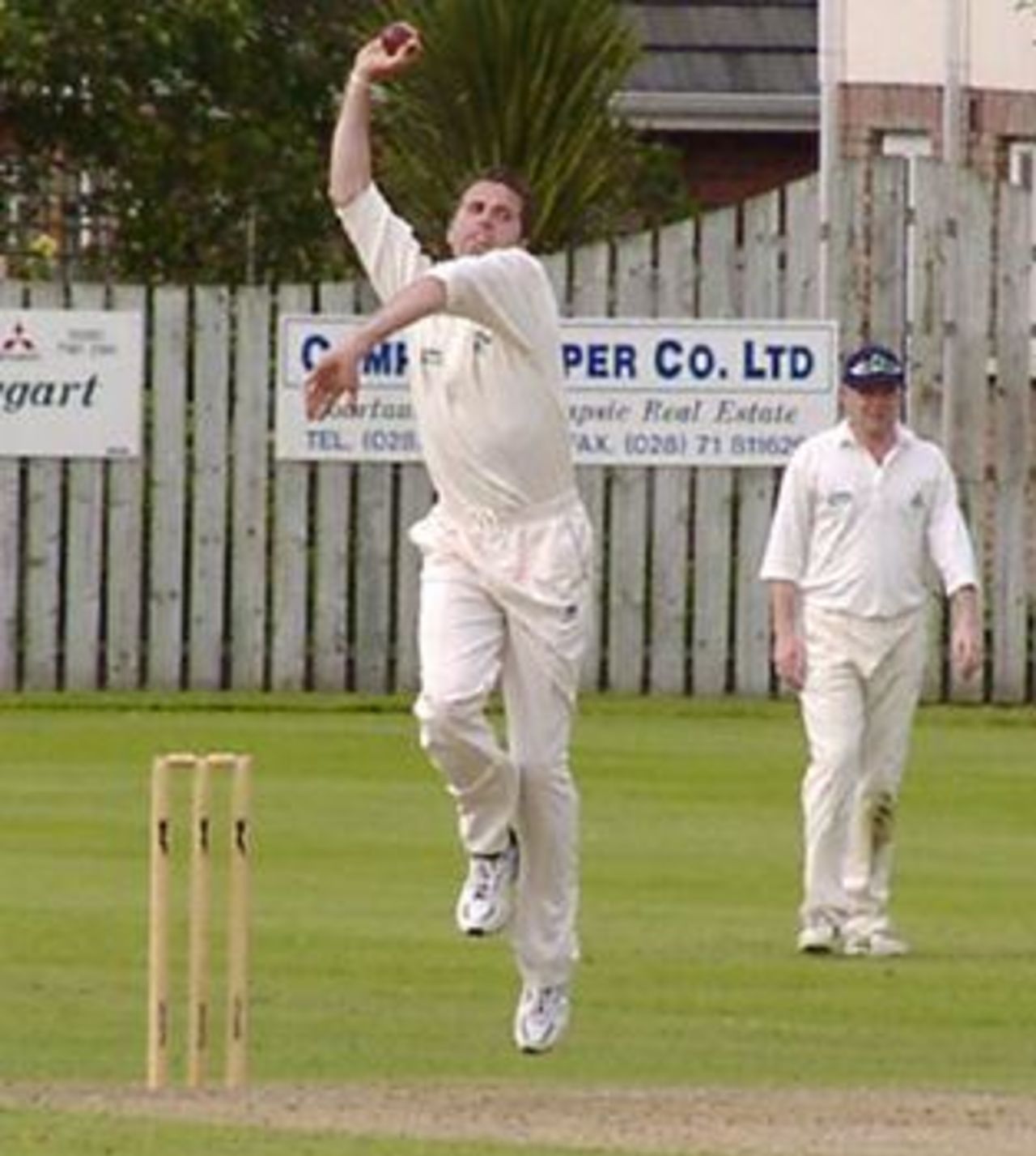 Ireland's Kyle McCallan bowling at Eglinton