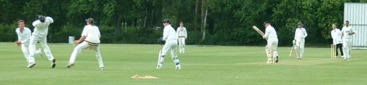 Bournemouth's Richard Scott is brilliantly caught in the slips by Peter Hammond of the Hampshire Academy