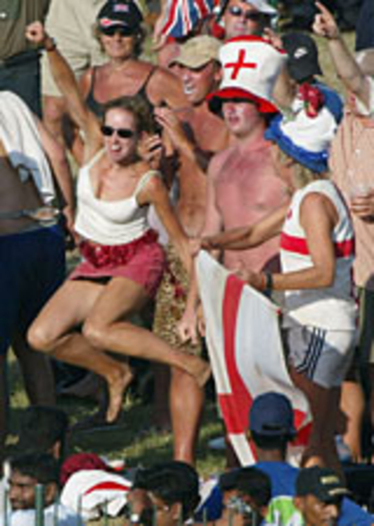Section of the Barmy Army, Sydney, January, 2003