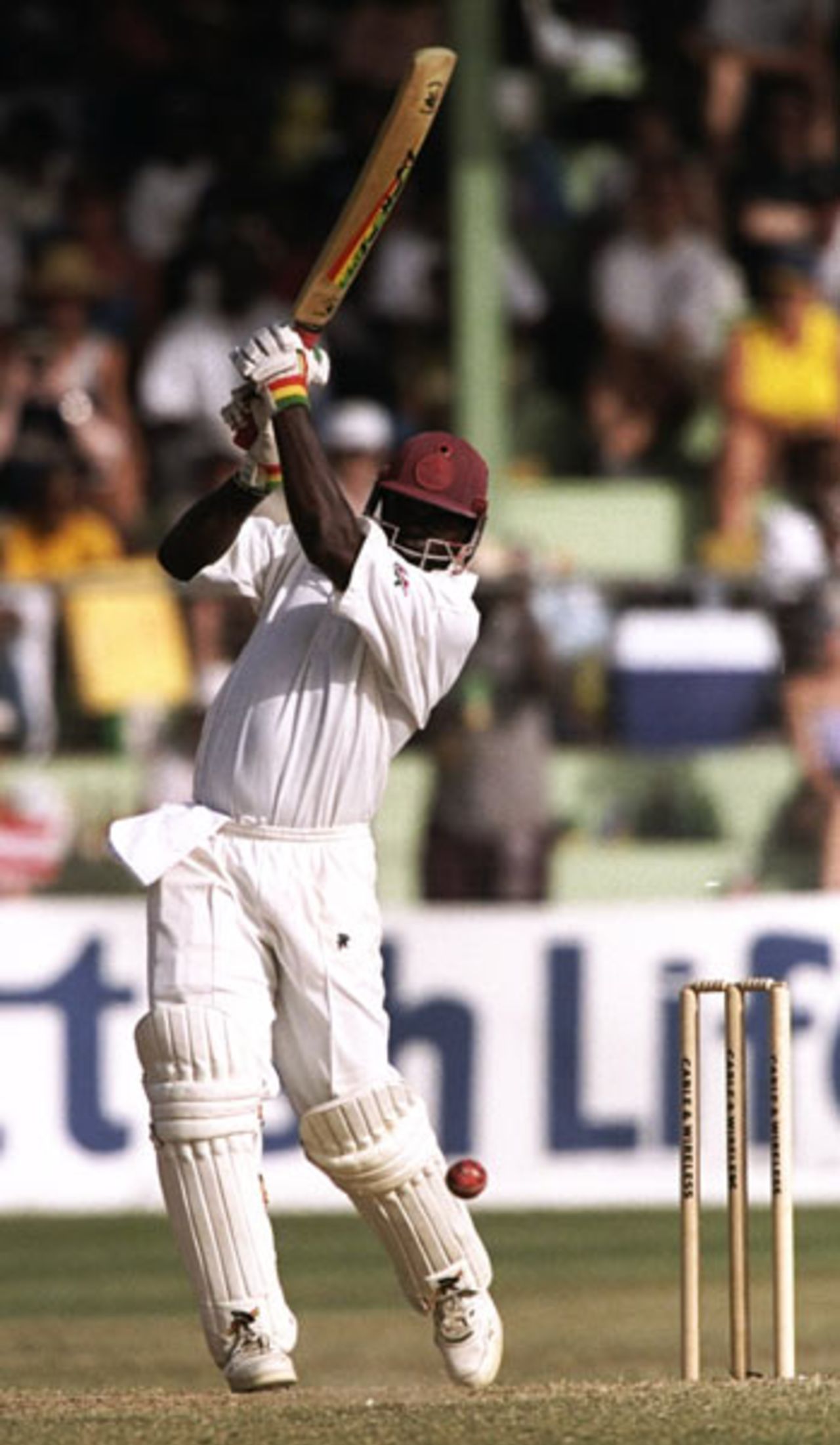 Clayton Lambert batting, West Indies v England, Guyana, 1998