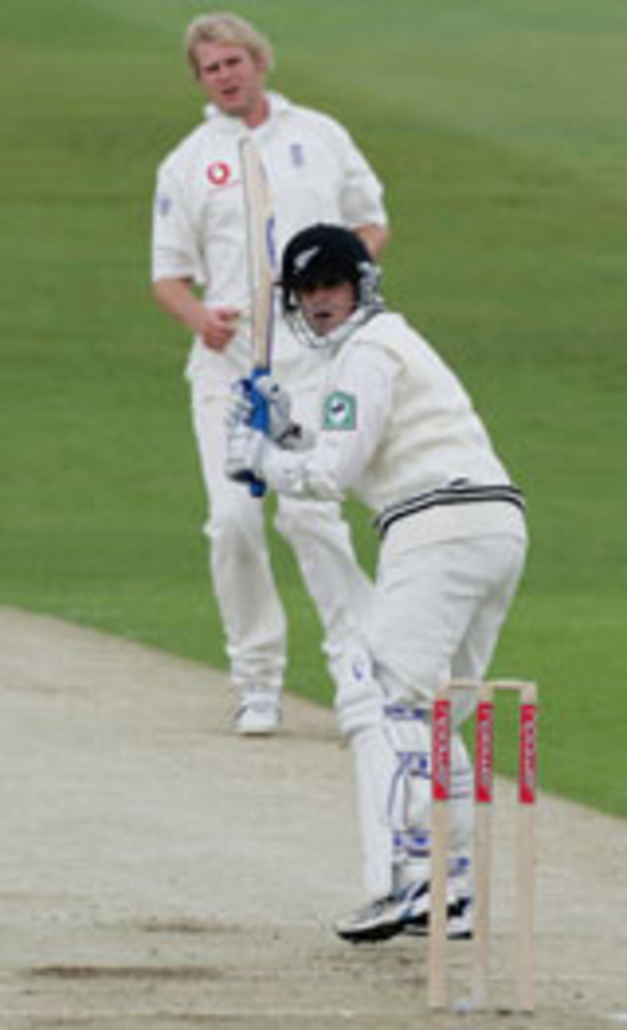 Michael Papps flicks Matthew Hoggard for four, England v New Zealand, 2nd Test, Headingley, June 4, 2004