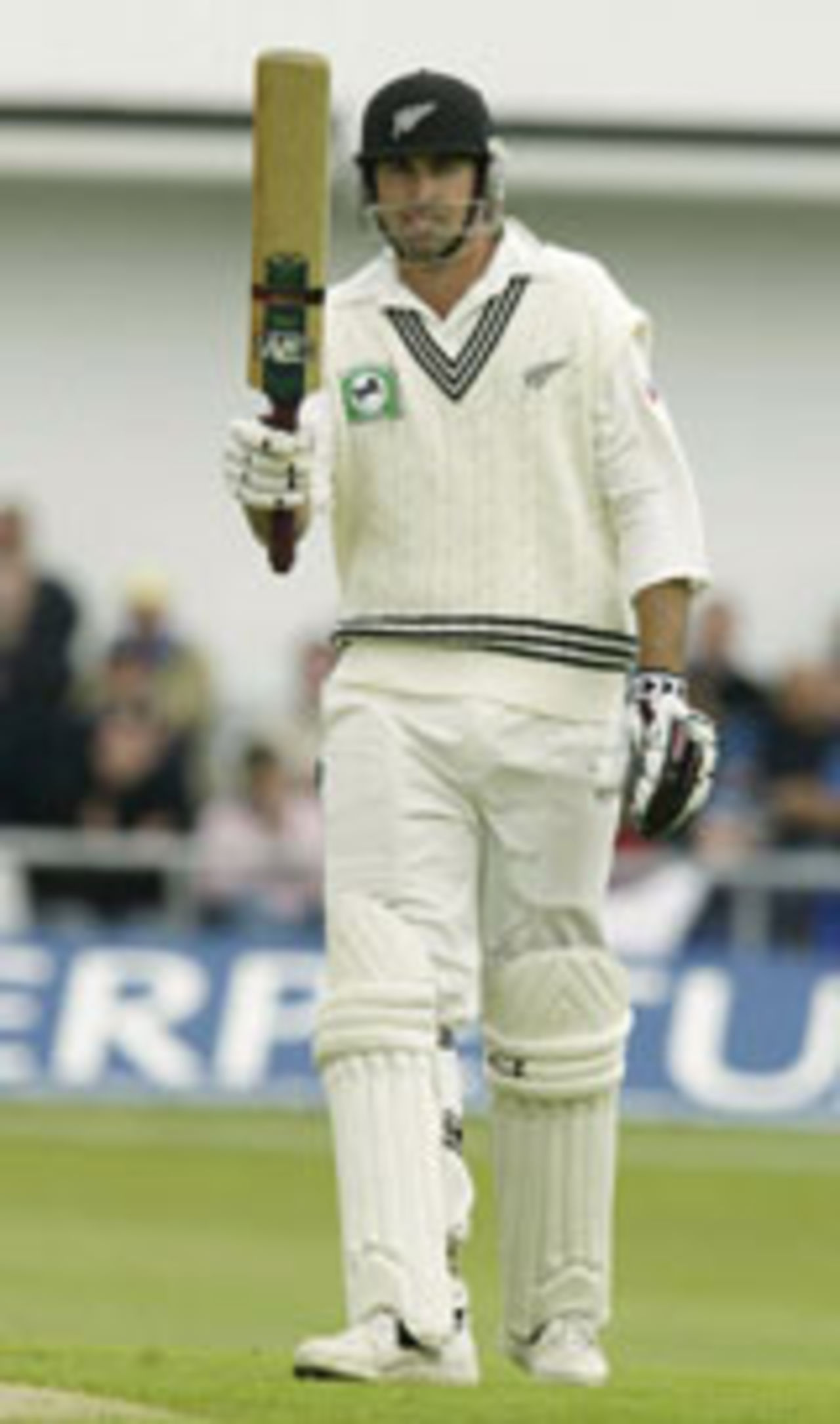 Stephen Fleming acknowledges his half-century, England v New Zealand, 2nd Test, Headingley, June 4, 2004