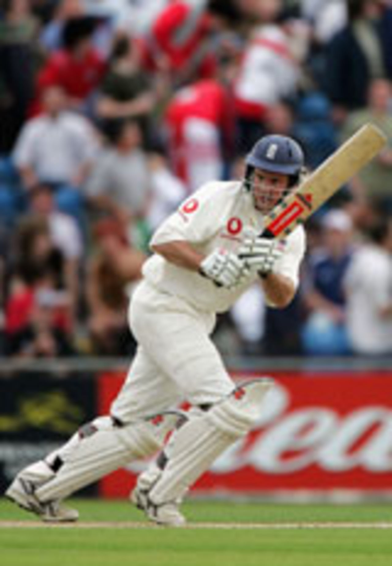 Andrew Strauss batting, England v New Zealand, 2nd Test, Headingley, June 5, 2004