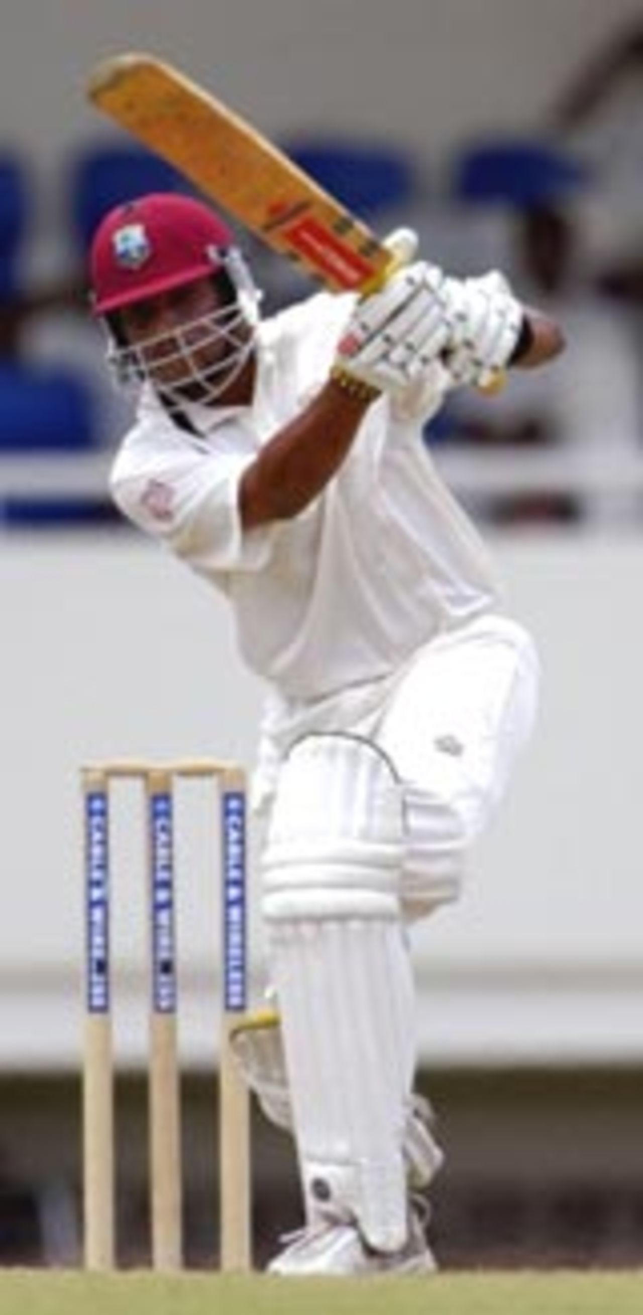 Ramnaresh Sarwan drives as West Indies take control, West Indies v Bangladesh, 2nd Test, Sabina Park, June 6 2004