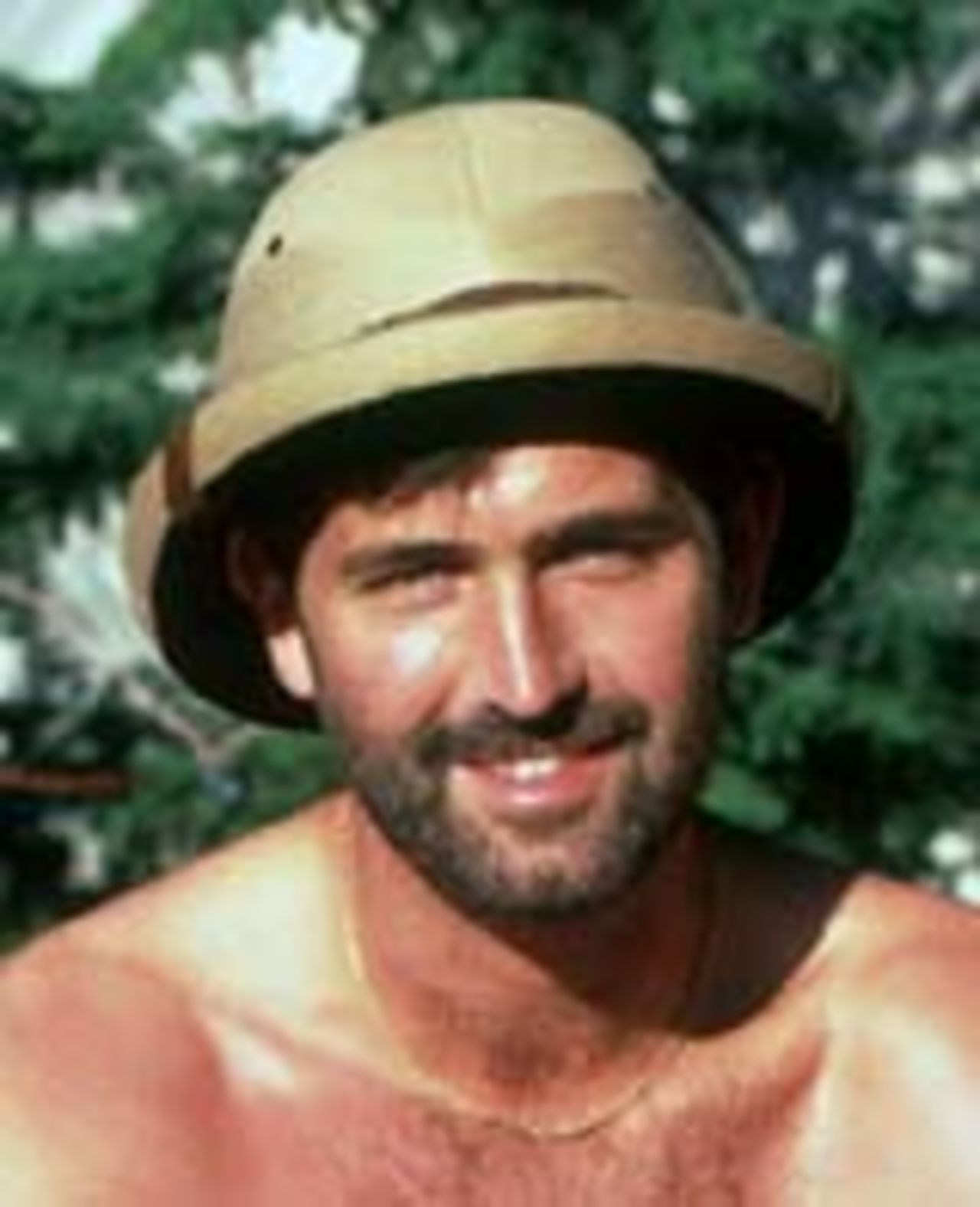 Graham Gooch relaxes in Madras, 1984