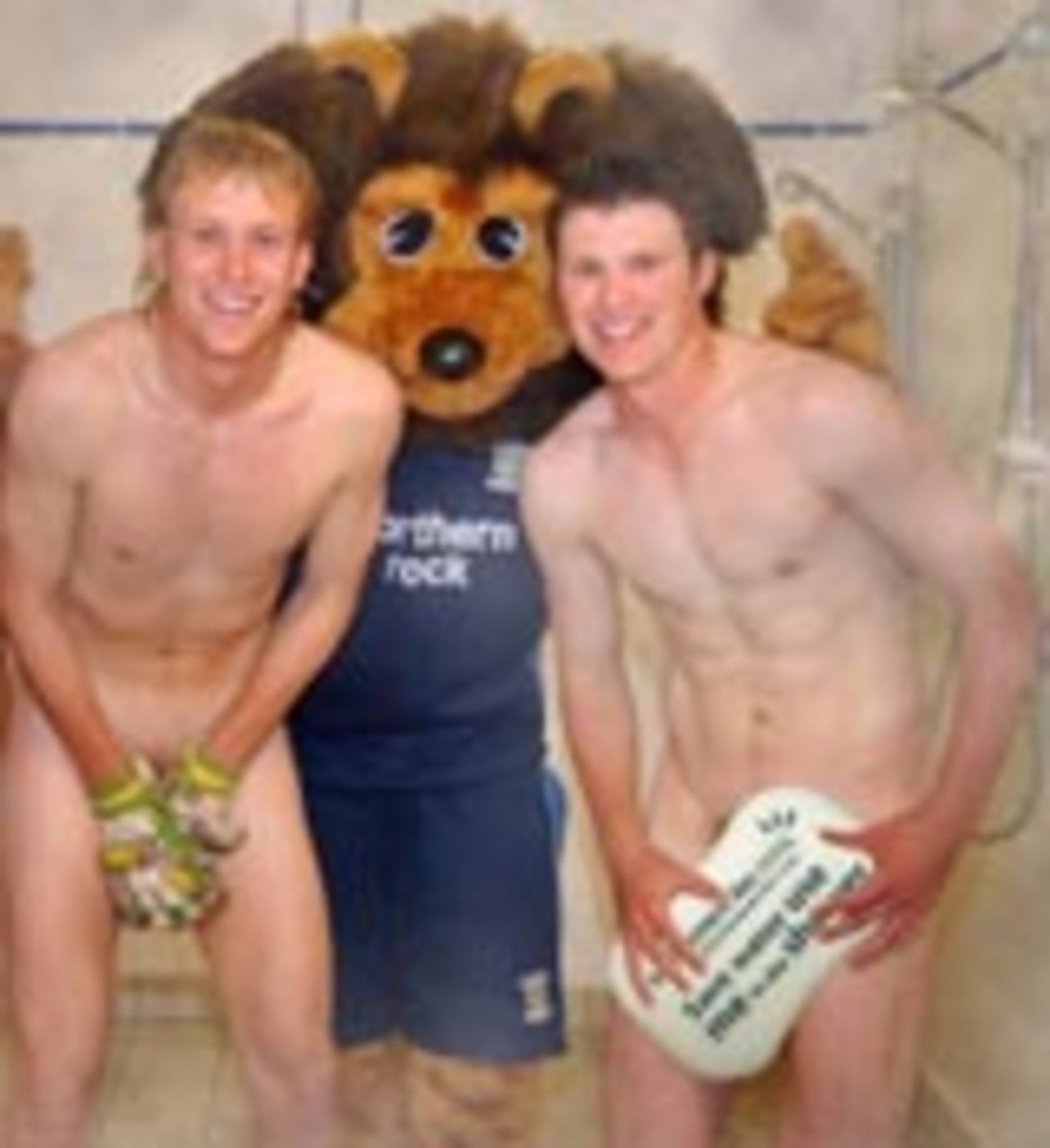 Durham players strip down for a good cause, June 7 2004