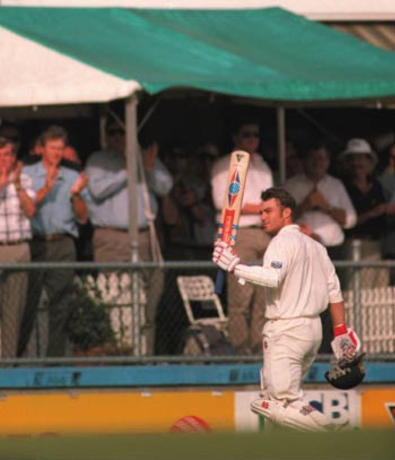 Walks back after his 176 at the Gabba as he set the stage on the first day of the 1994 Ashes, Australia v England, 1st Test, Brisbane, November 25, 1994