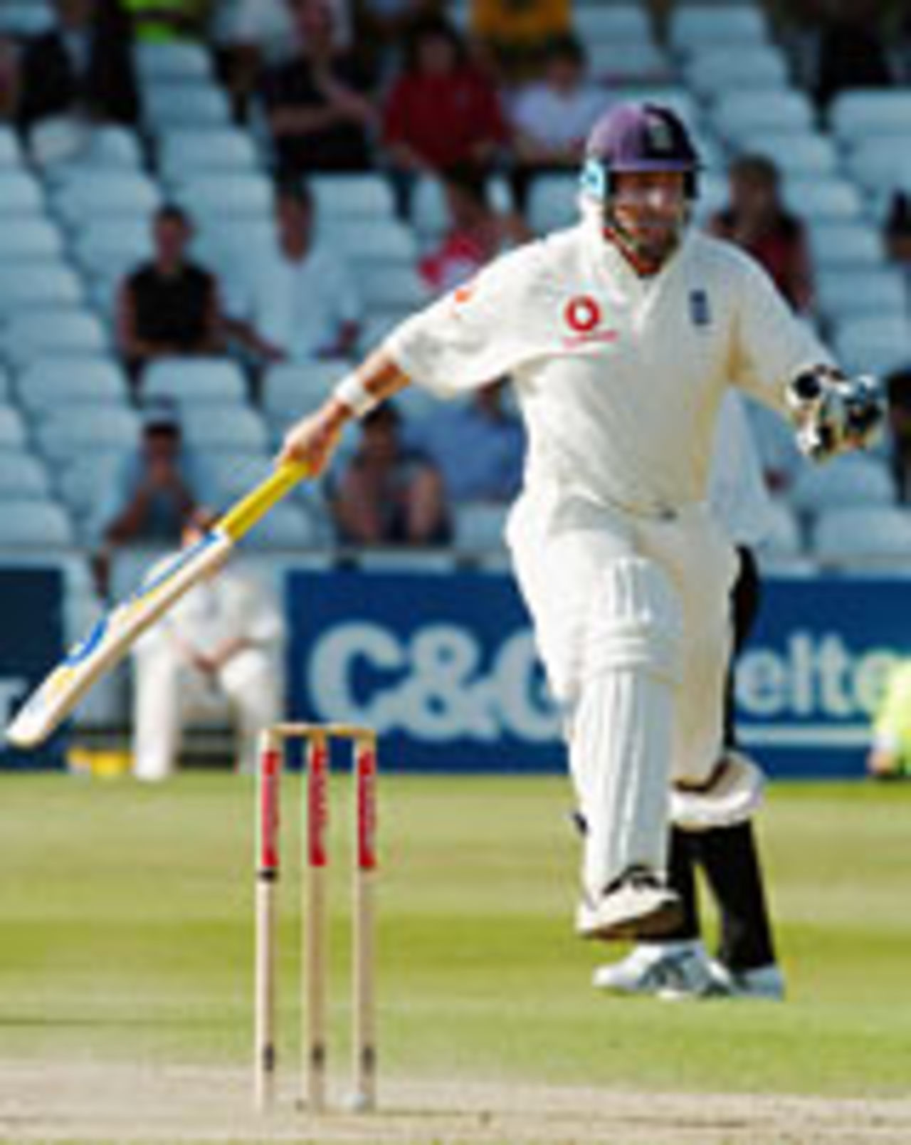 Graham Thorpe celebrates victory, England v New Zealand, 3rd Test, Trent Bridge, June 13, 2004