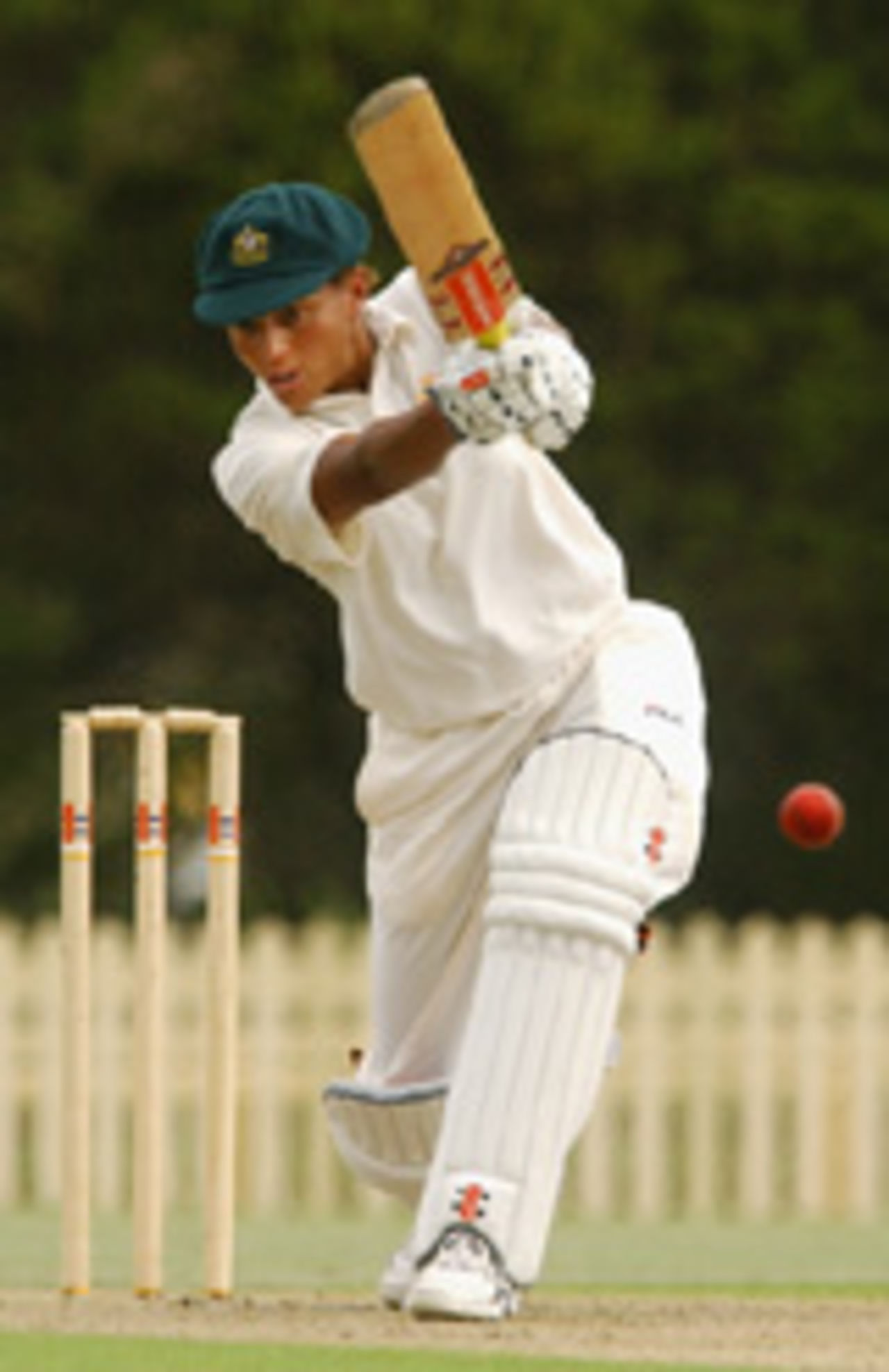 Mel Jones batting against England, Bankstown Oval, Sydney, 2003