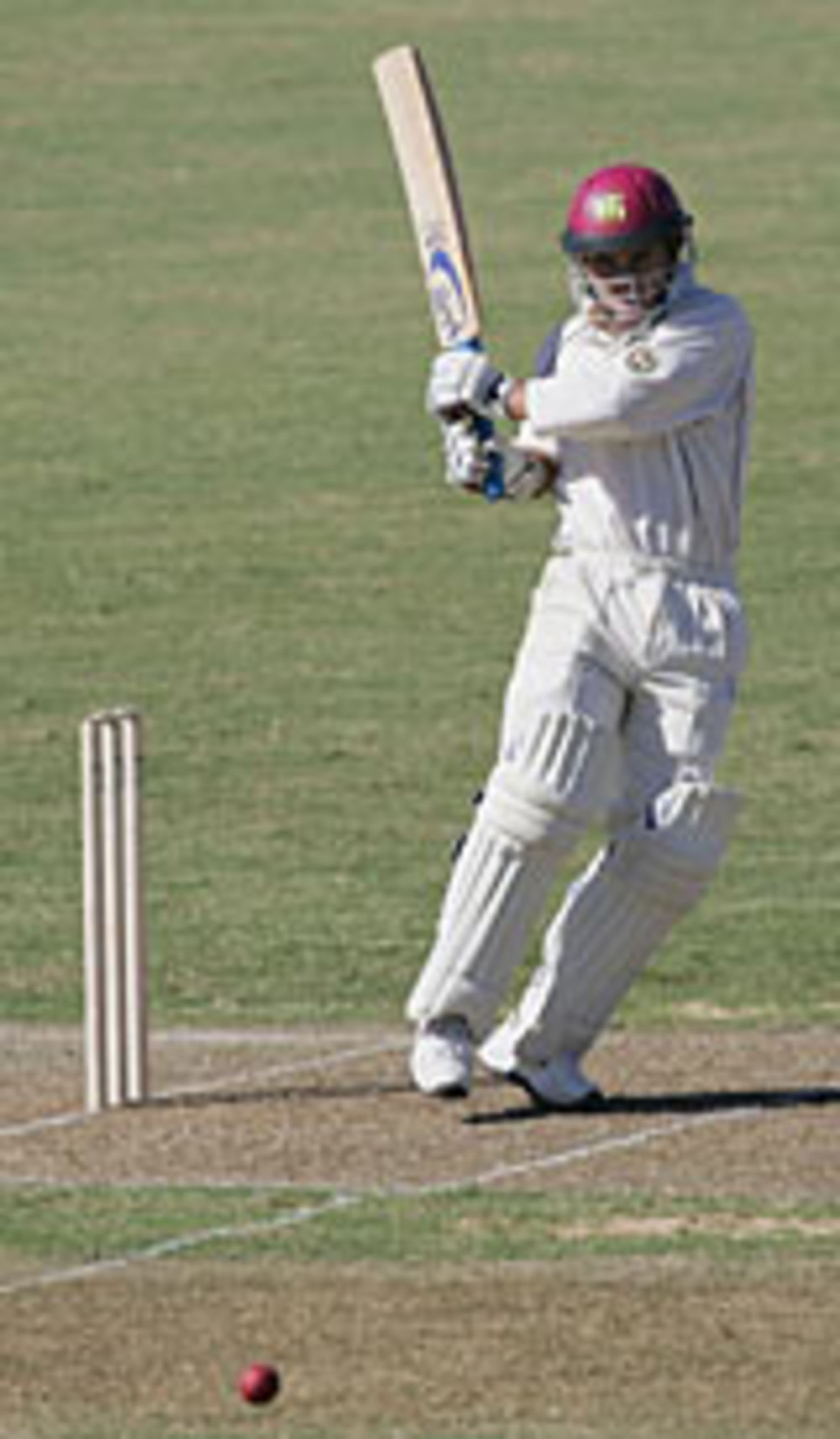 Justin Langer on his way to 111*, Northern Territory Chief Minister's XI v Sri Lankans, Darwin, June 24, 2004