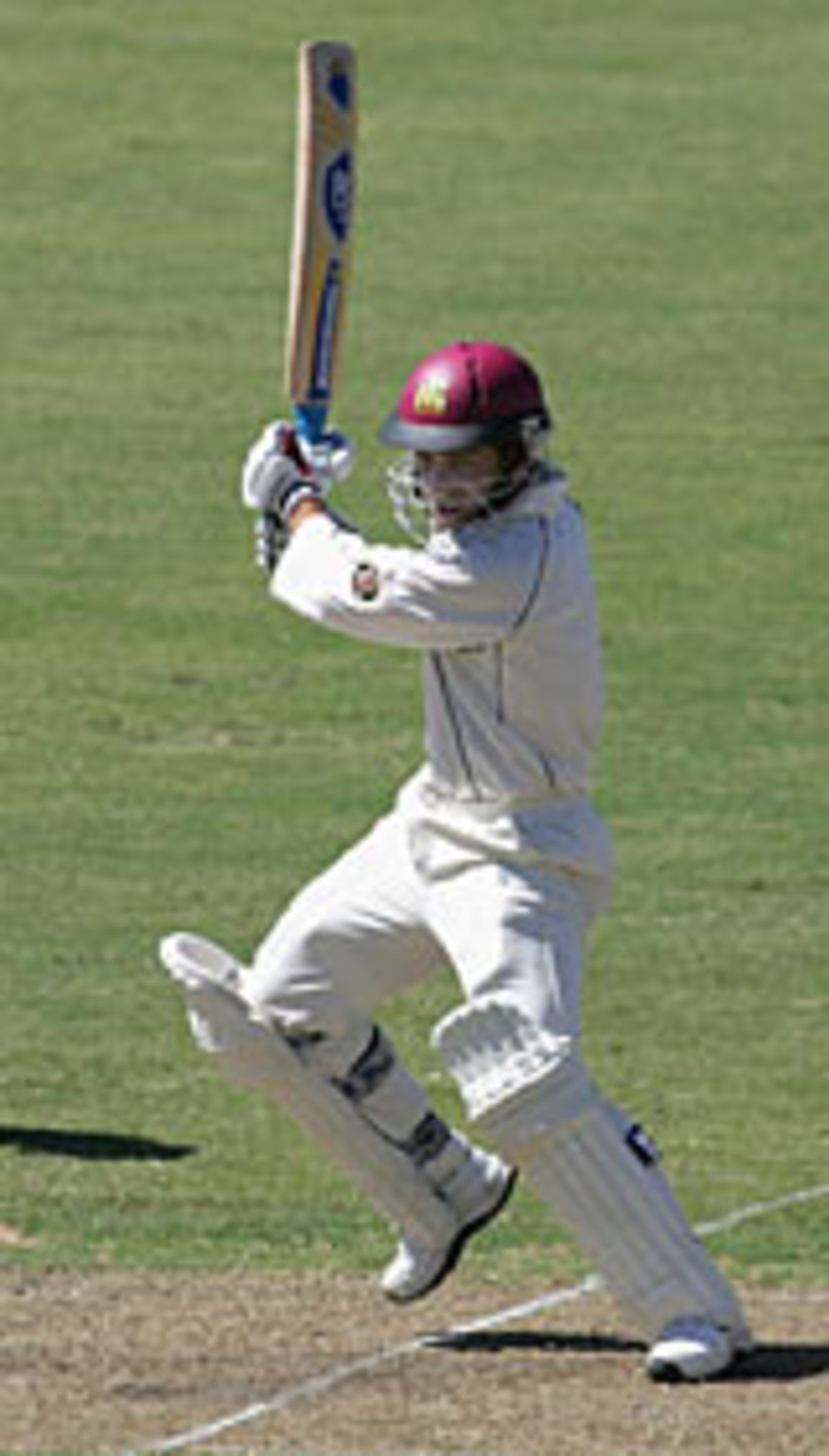 Justin Langer on his way to 111*, Northern Territory Chief Minister's XI v Sri Lankans, Darwin, June 24, 2004