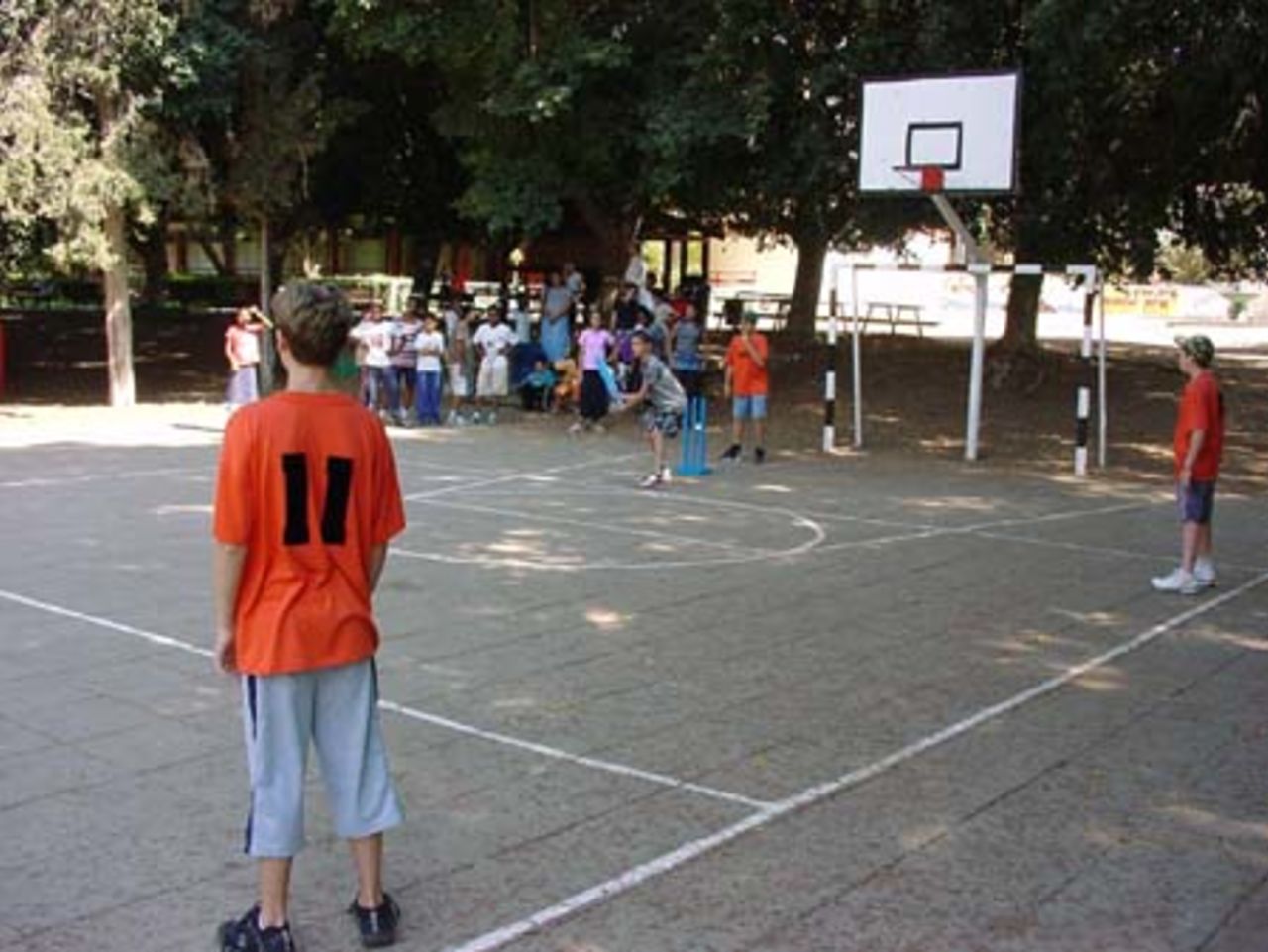 Cricket being played at Etzion